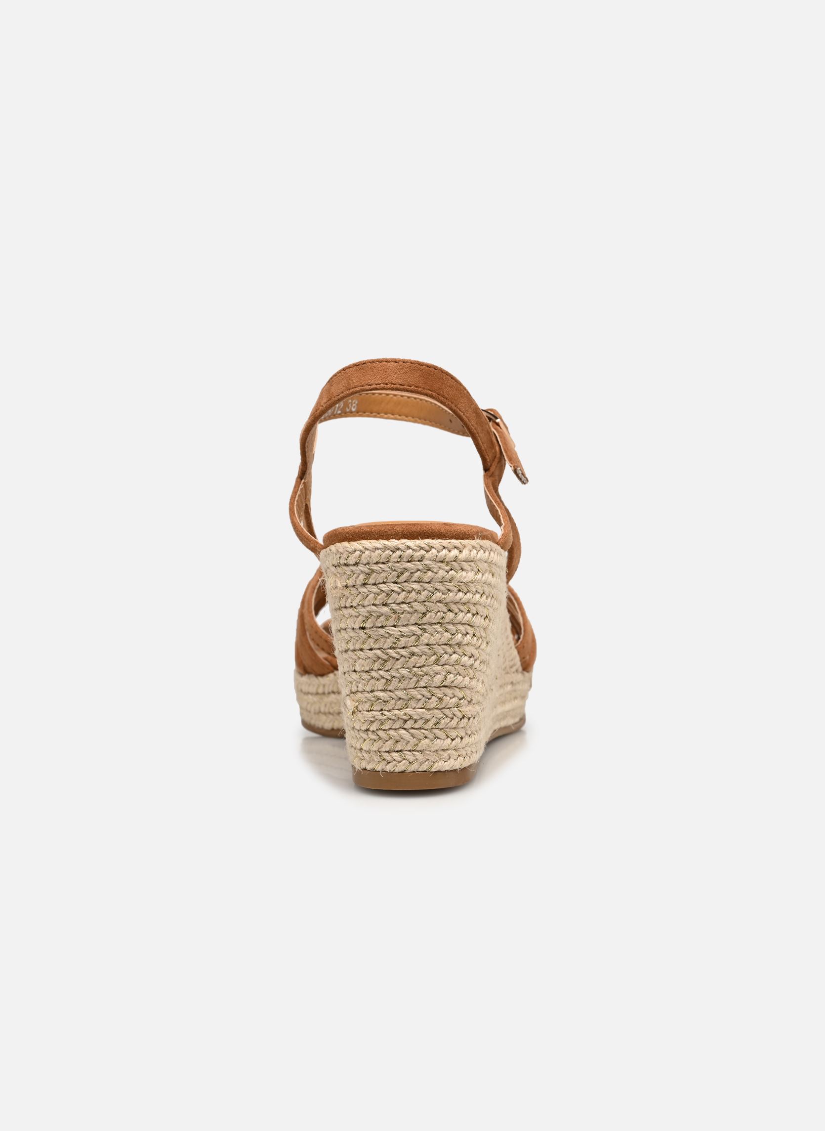 Sandales compensées et plateformes QL5012 femme marron Divine Factory Sandales compensées et plateformes QL5012 femme marron Camel