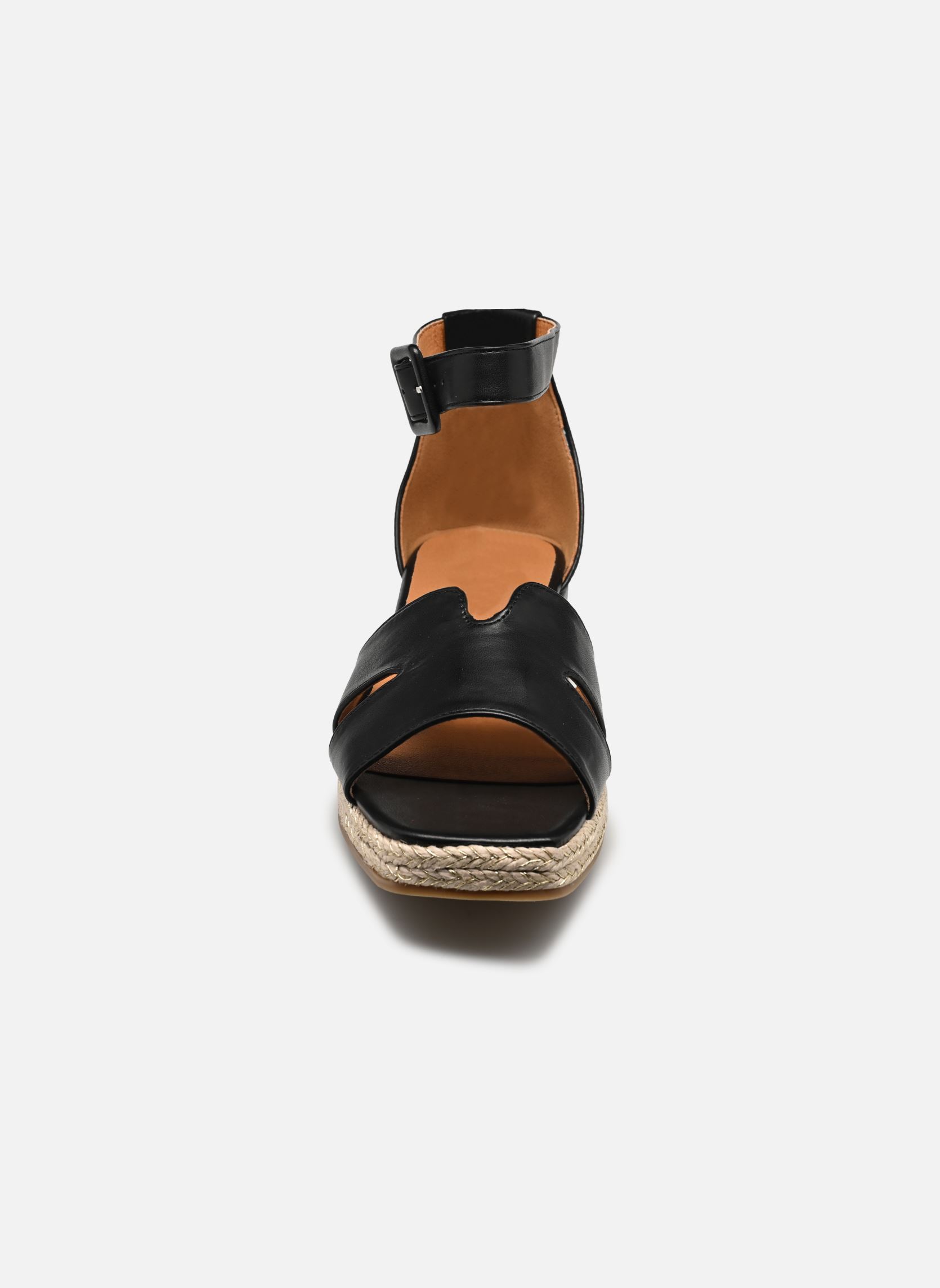 Sandales compensées et plateformes QL5008 femme noir Divine Factory Sandales compensées et plateformes QL5008 femme noir Noir