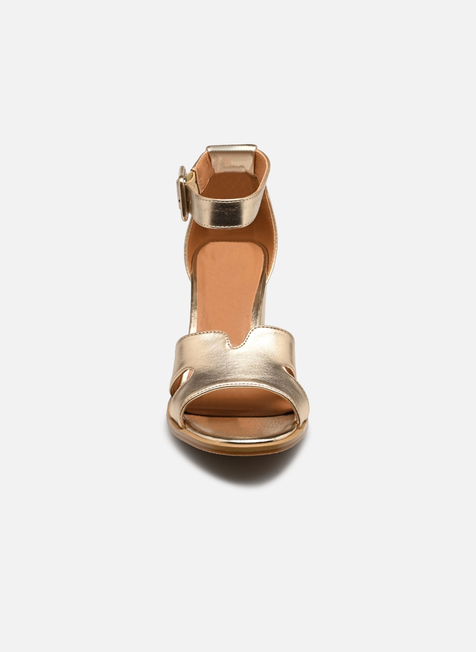Sandalen QL5020 dames goud en brons Divine Factory Sandalen QL5020 dames goud en brons Or