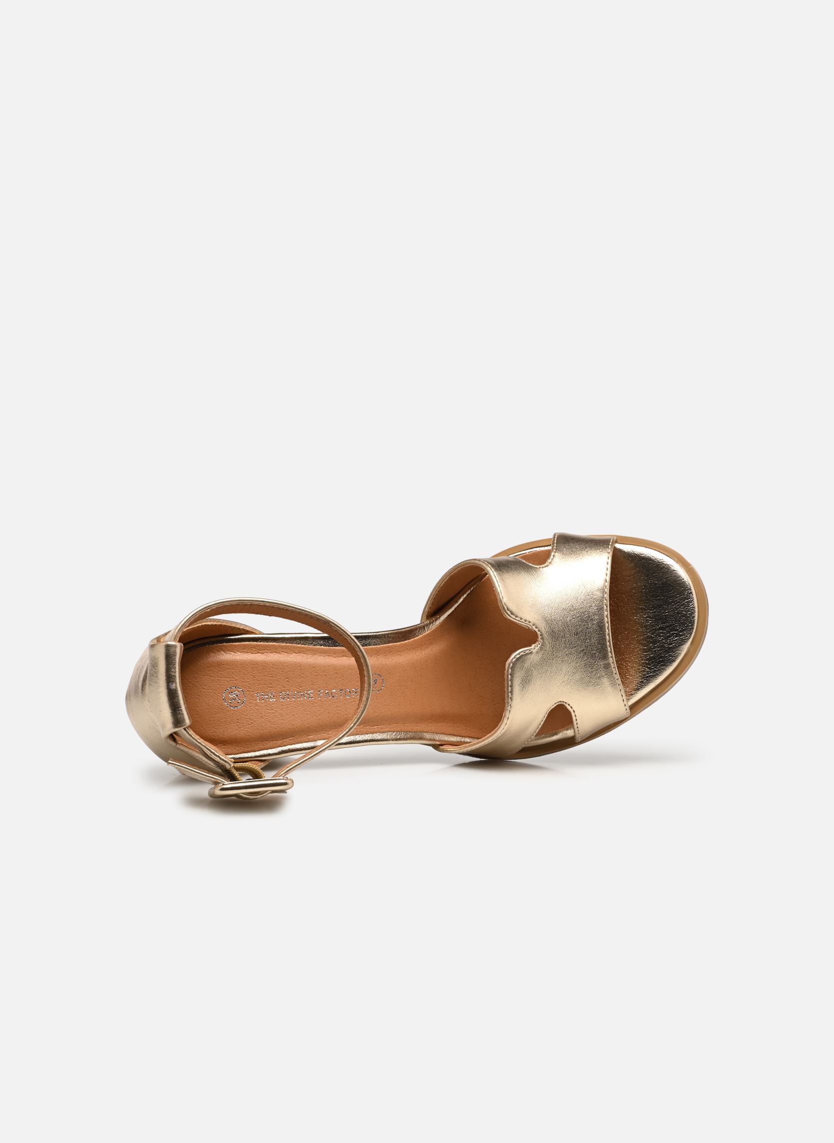 Sandalen QL5020 dames goud en brons Divine Factory Sandalen QL5020 dames goud en brons Or