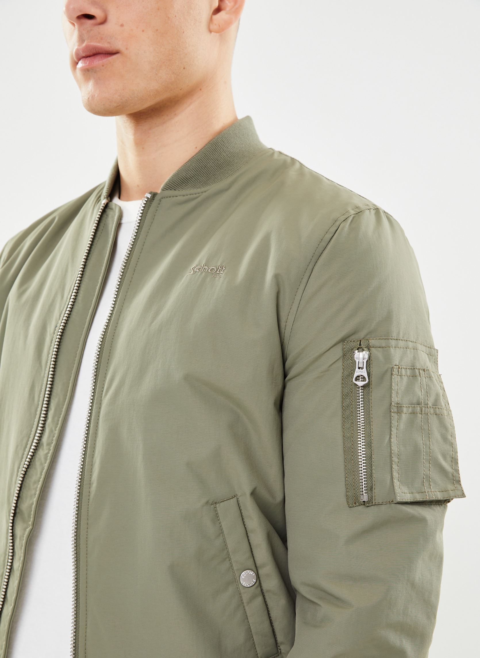 Bomberjacks Bomber Schott heren groen Schott Bomberjacks Bomber Schott heren groen SAGE KAKI