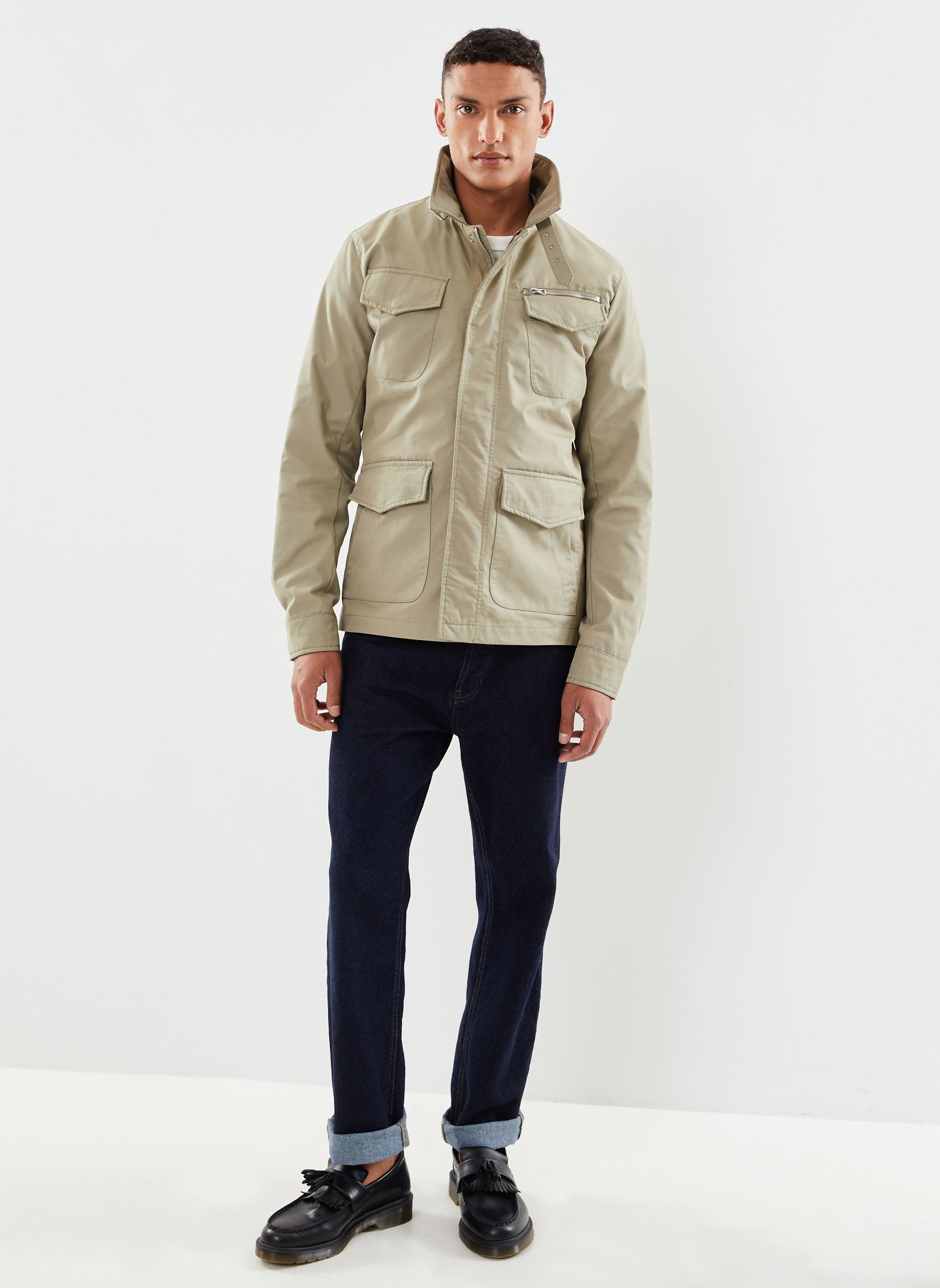 Vestes Blouson Quatre Poches Schott homme vert Schott Vestes Blouson Quatre Poches Schott homme vert SAGE KAKI