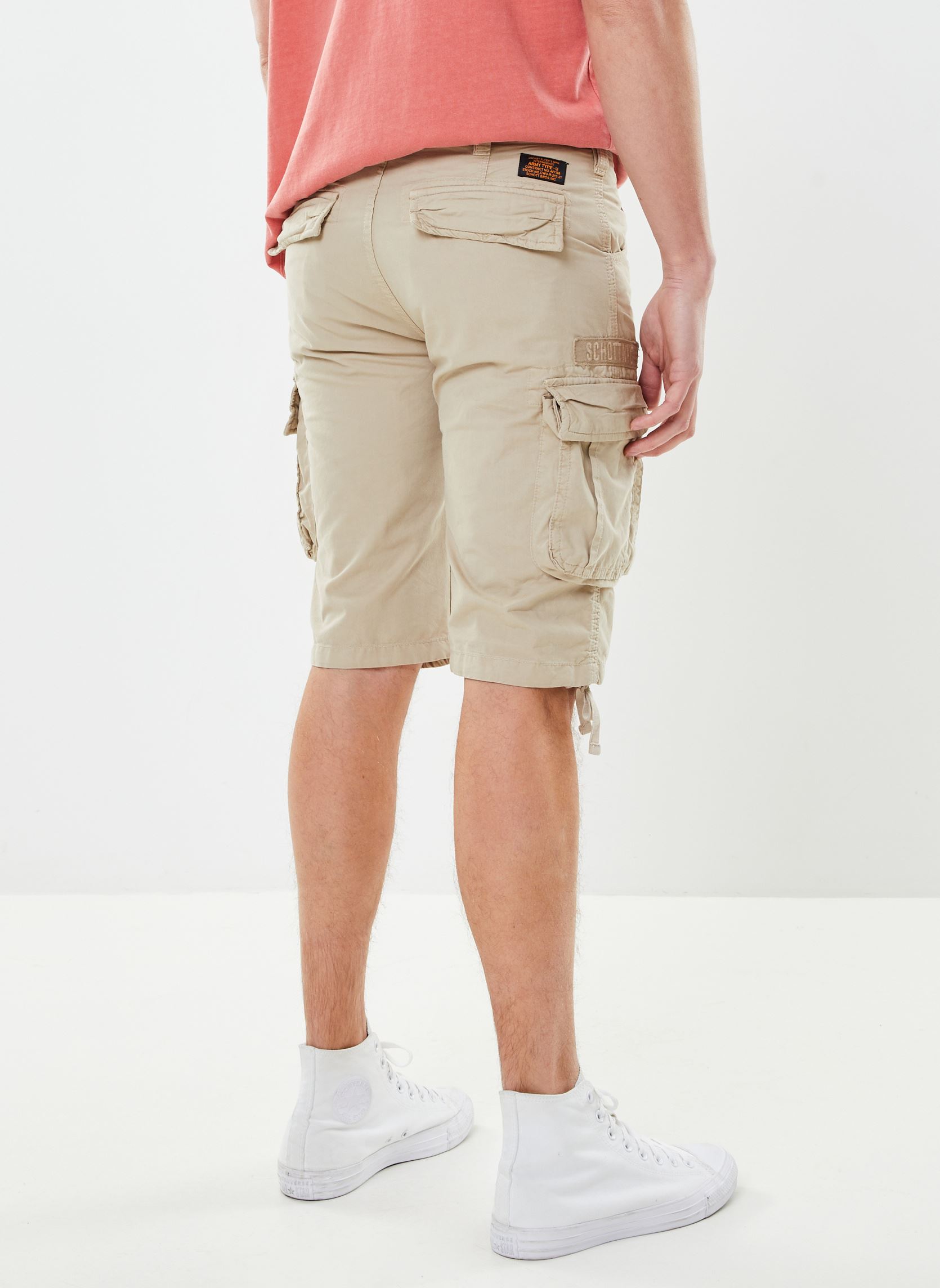 Shorts Short Militaire A/ceinture Schott heren beige Schott Shorts Short Militaire A/ceinture Schott heren beige LT.BEIGE