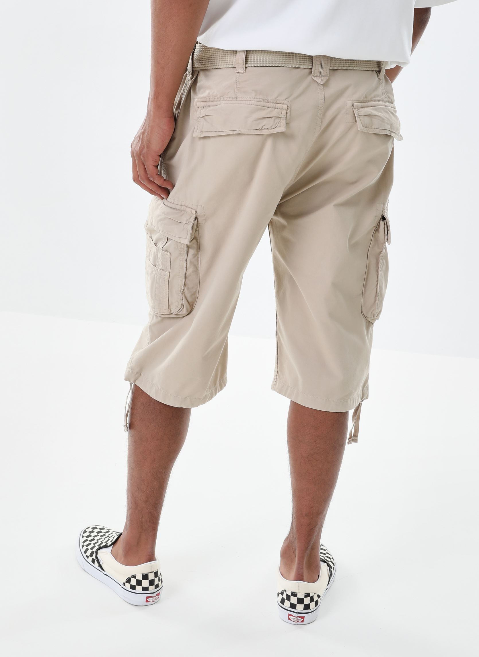 Shorts Short Militaire A/ceinture Schott heren beige Schott Shorts Short Militaire A/ceinture Schott heren beige LIGHT KAKI