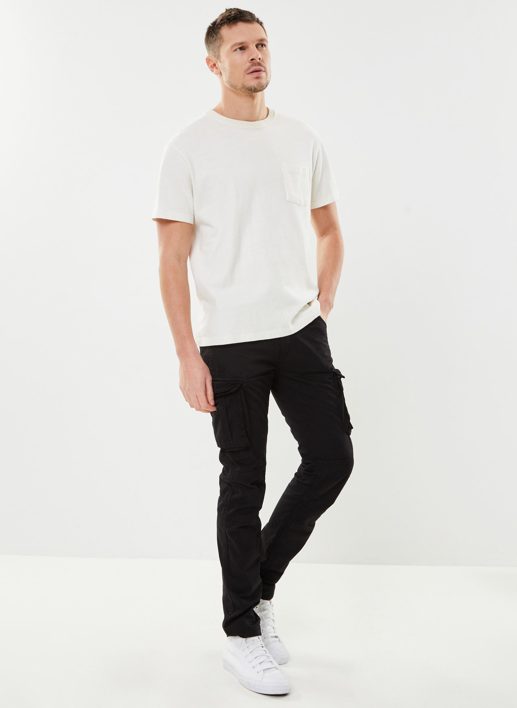 Pantalons chino Pantalon Army Ceinture Schott homme noir Schott Pantalons chino Pantalon Army Ceinture Schott homme noir BLACK