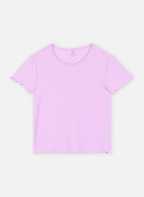 T-shirt Manches Longues Fille KIDS ONLY - Col Rond - Jersey Côtelé Avec élasthanne - Coupe Confortable - Taille Junior - 10