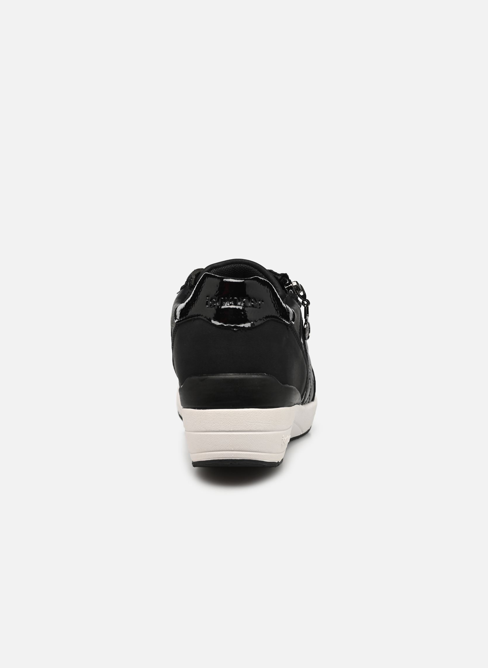 Niedrige Sneaker Basket à talon zippée W damen schwarz Isotoner Niedrige Sneaker Basket à talon zippée W damen schwarz Noir