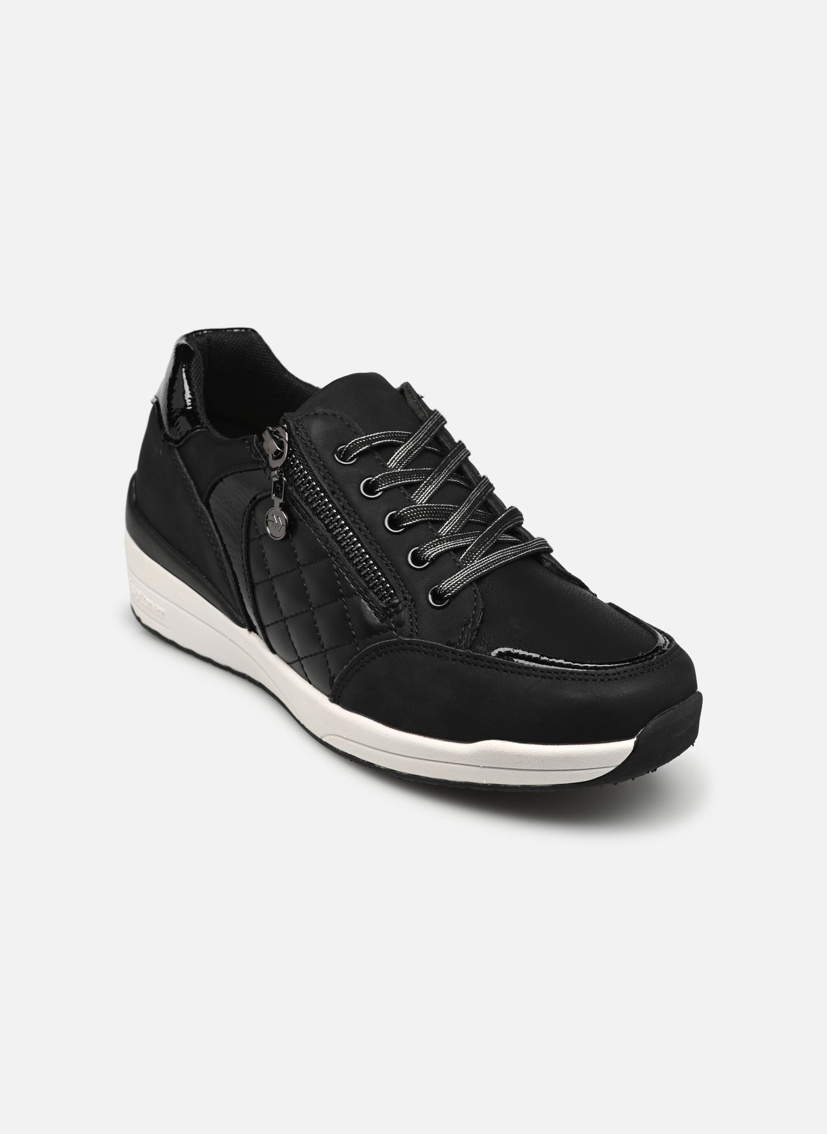 Niedrige Sneaker Basket à talon zippée W damen schwarz Isotoner Niedrige Sneaker Basket à talon zippée W damen schwarz Noir