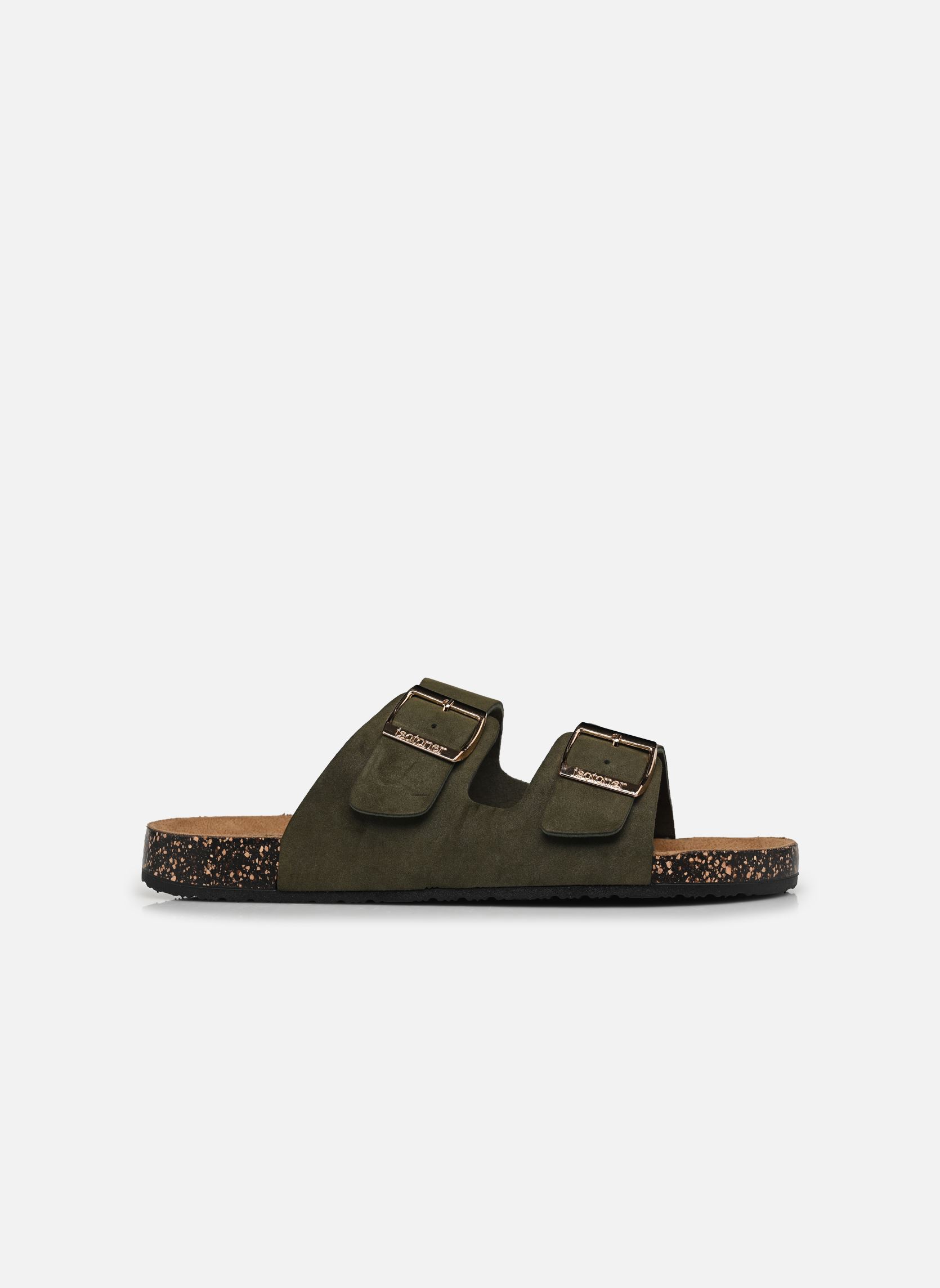 Mules et sabots Mule dessus double bride patch everywear femme vert Isotoner Mules et sabots Mule dessus double bride patch everywear femme vert Kaki