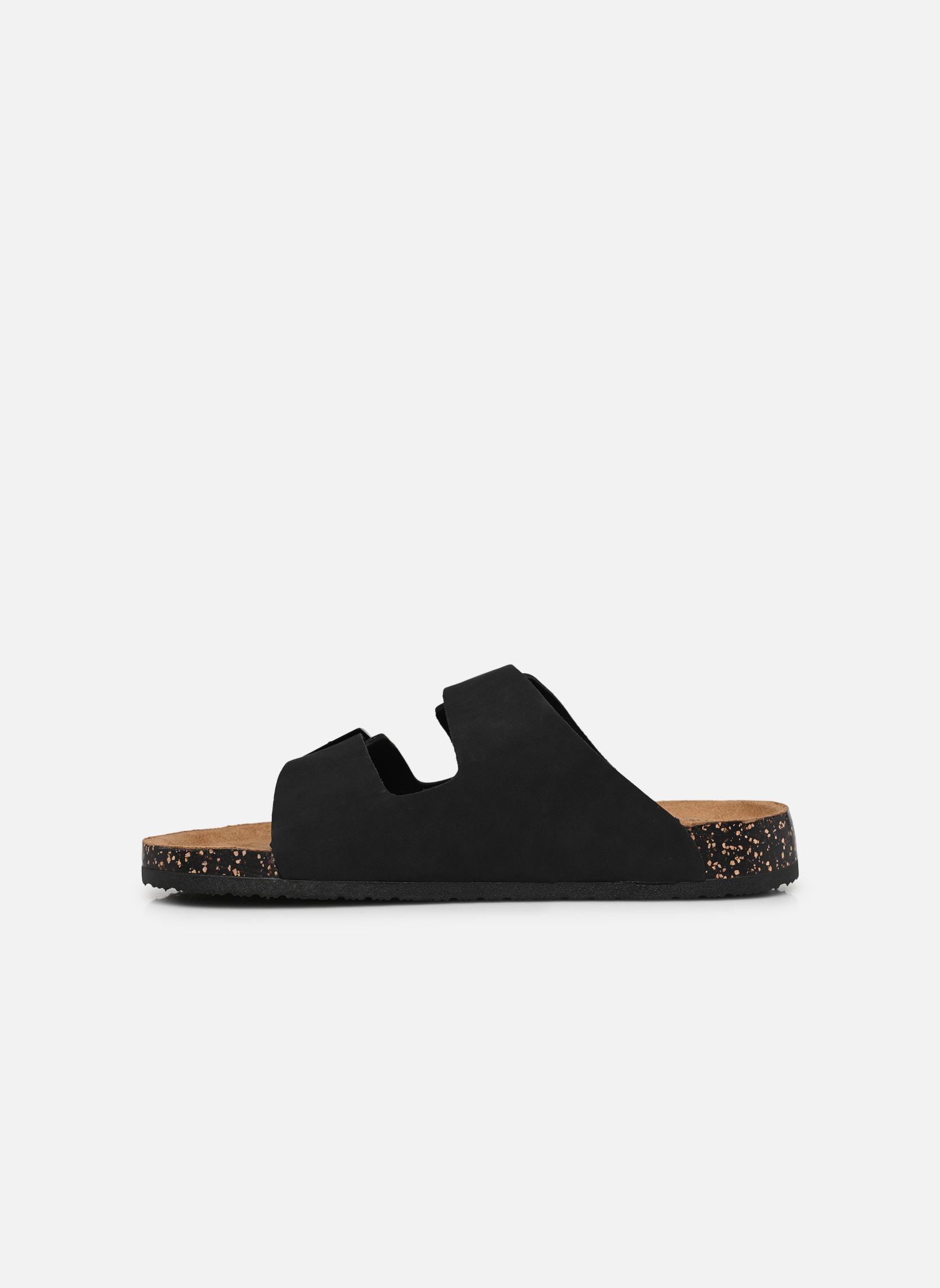 Mules Mule dessus double brides patch everywea homme noir Isotoner Mules Mule dessus double brides patch everywea homme noir Noir