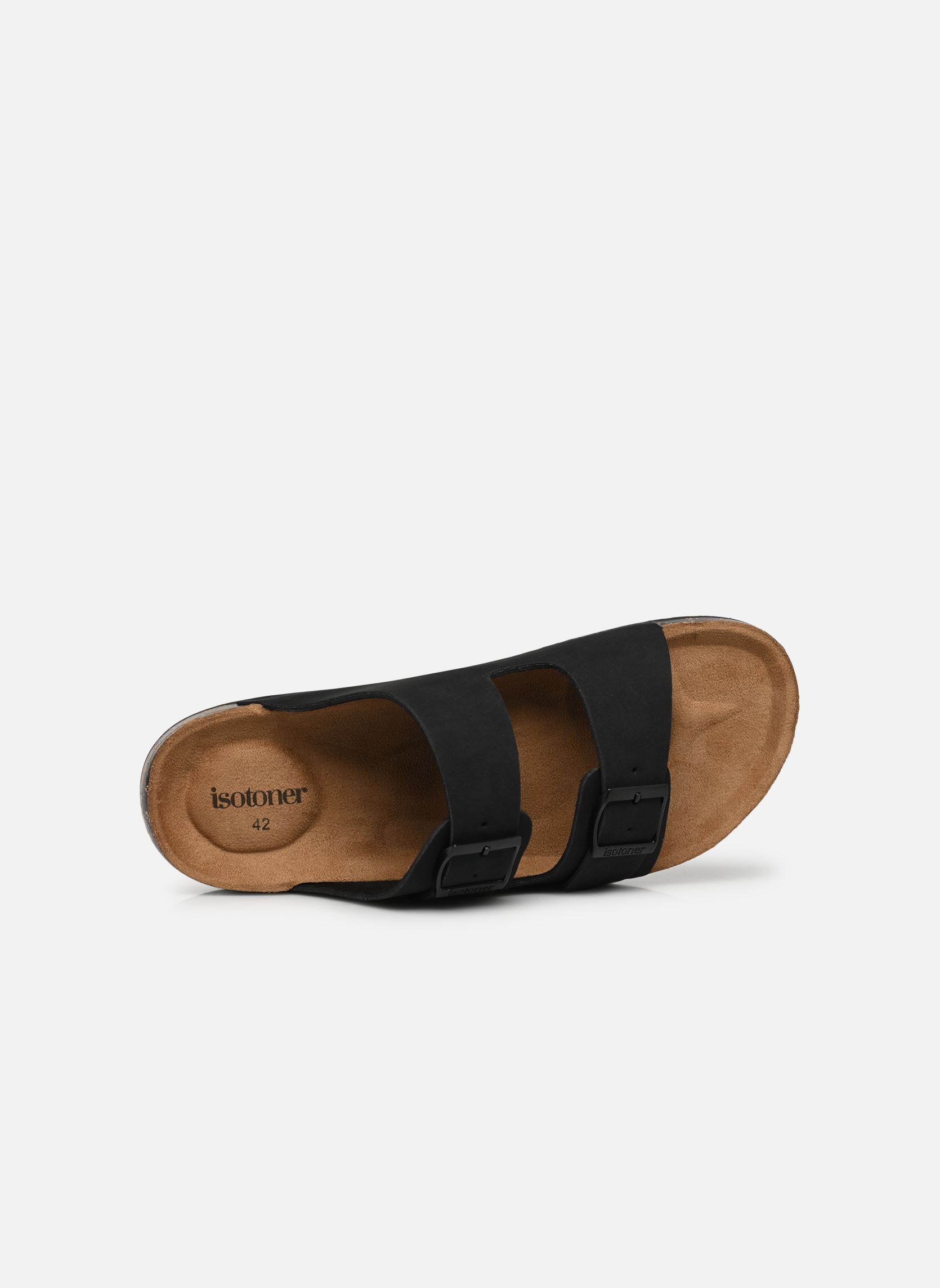 Mules Mule dessus double brides patch everywea homme noir Isotoner Mules Mule dessus double brides patch everywea homme noir Noir