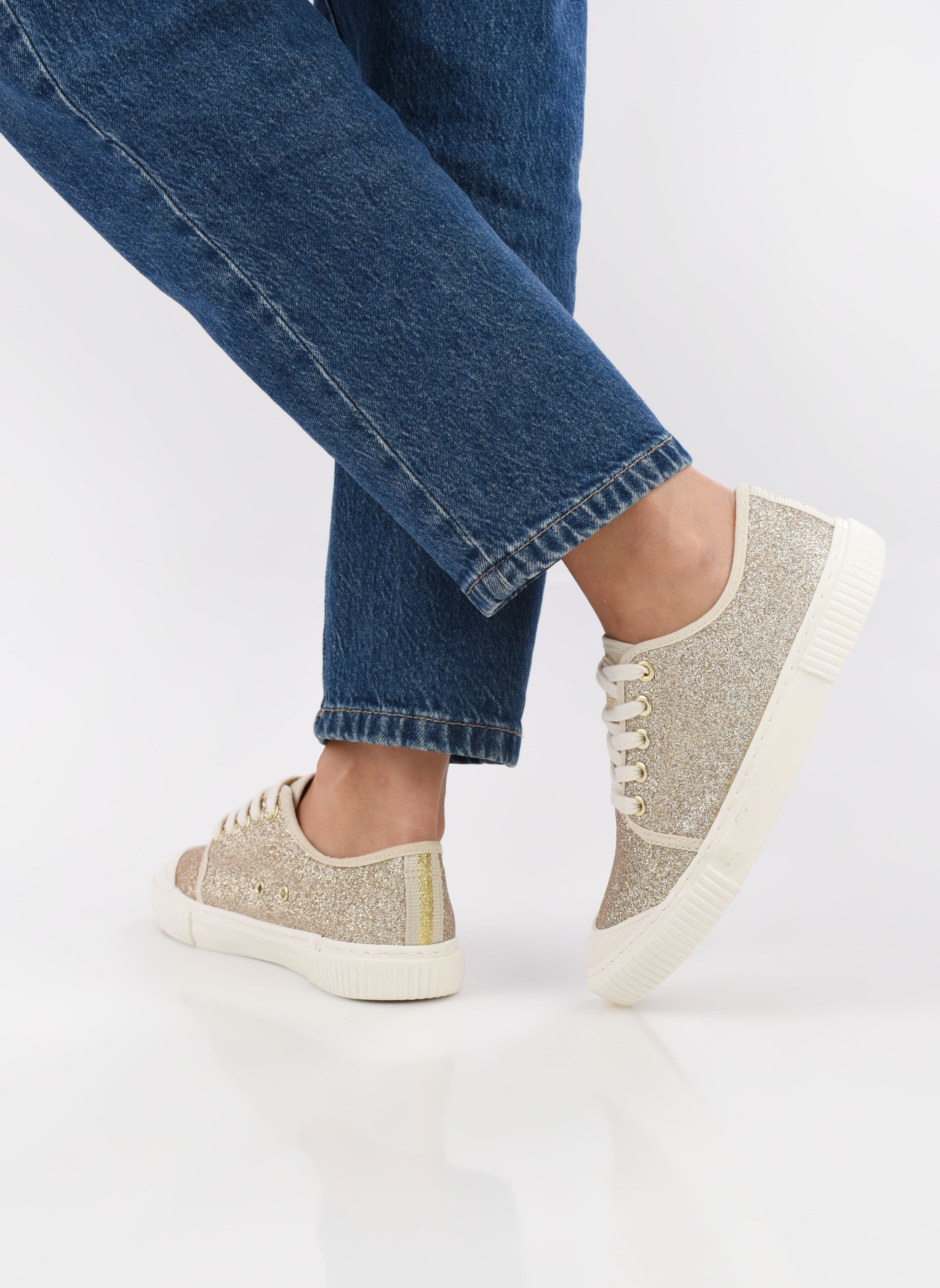 Leinen-Sneaker COCOMO damen gold und bronze Les Tropéziennes par M Belarbi Leinen-Sneaker COCOMO damen gold und bronze CHAMPAGNE