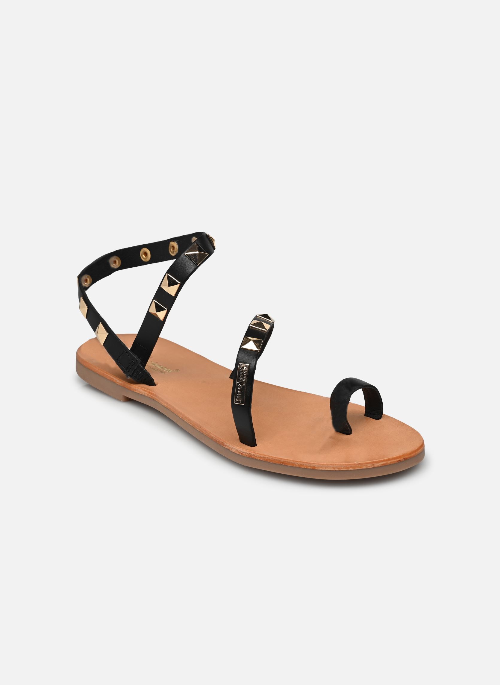 Flache Sandalen CONFETTI damen schwarz Les Tropéziennes par M Belarbi Flache Sandalen CONFETTI damen schwarz NOIR