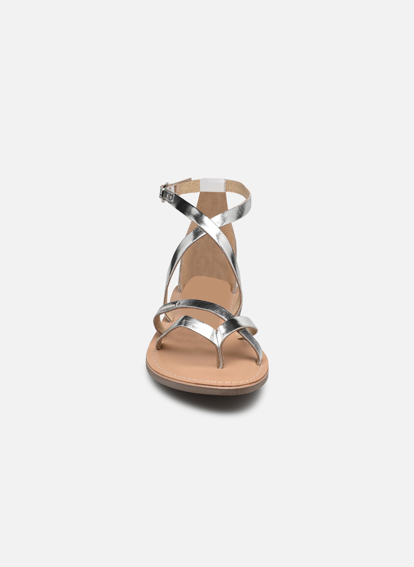 Flache Sandalen DAROZ damen silber Les Tropéziennes par M Belarbi Flache Sandalen DAROZ damen silber ARGENT
