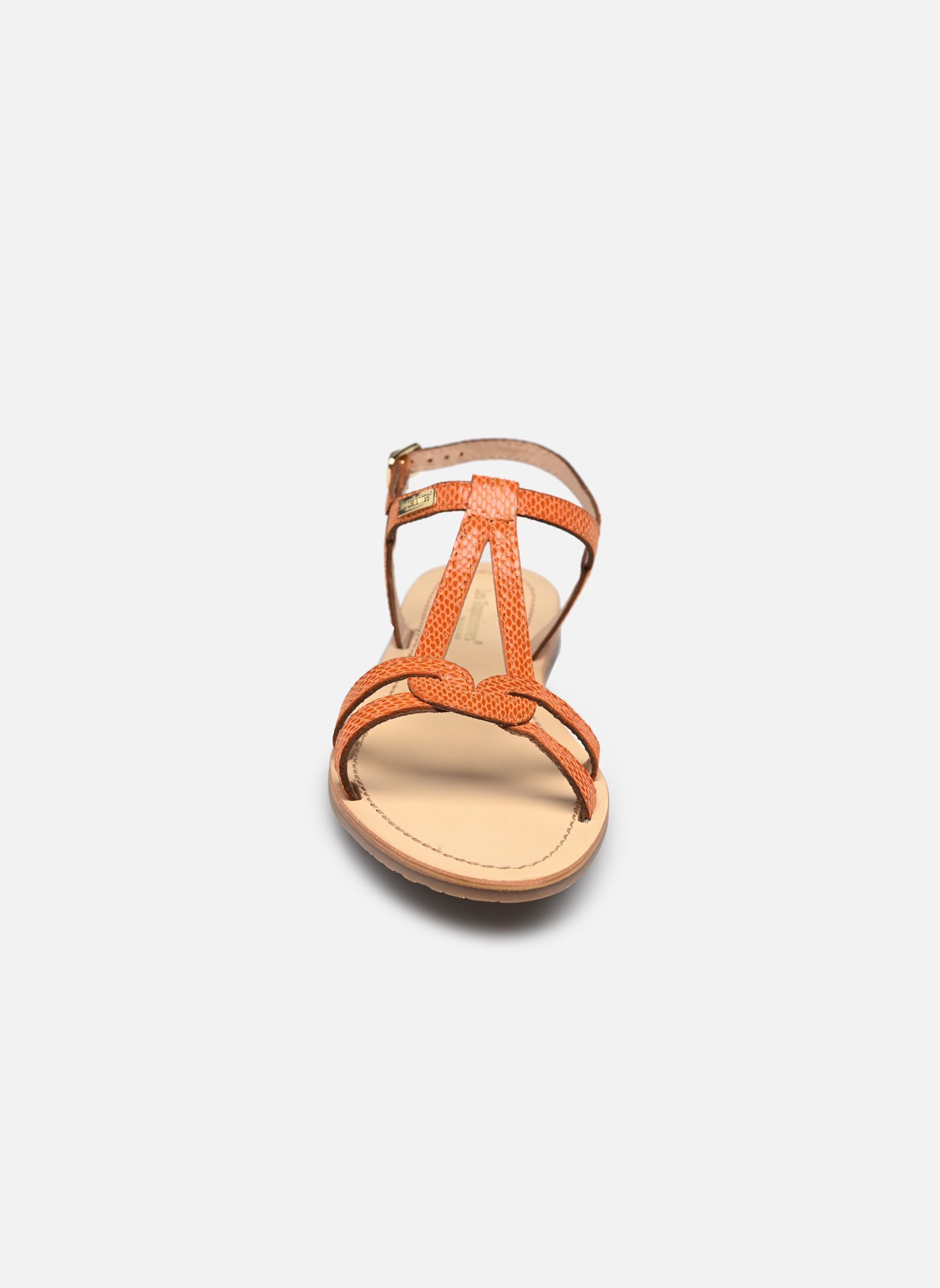 Sandales plates HACKLIO femme orange Les Tropéziennes par M Belarbi Sandales plates HACKLIO femme orange ORANGE SERPENT
