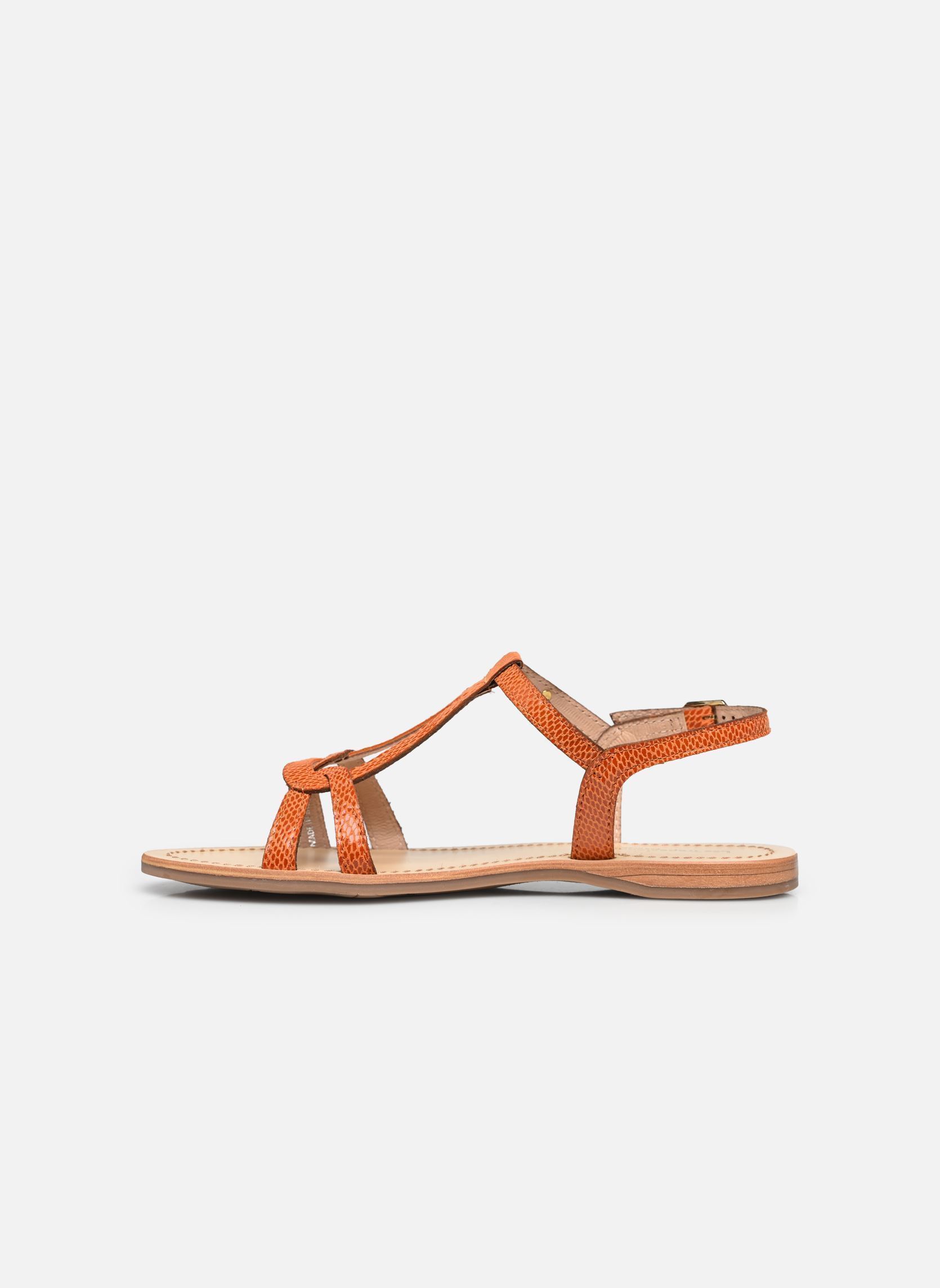 Sandales plates HACKLIO femme orange Les Tropéziennes par M Belarbi Sandales plates HACKLIO femme orange ORANGE SERPENT