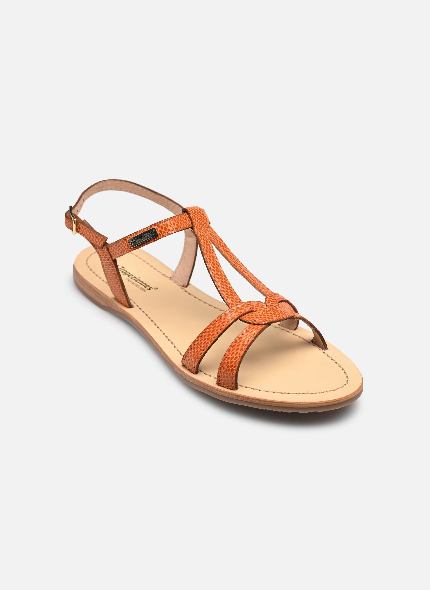 Sandales plates HACKLIO femme orange Les Tropéziennes par M Belarbi Sandales plates HACKLIO femme orange ORANGE SERPENT
