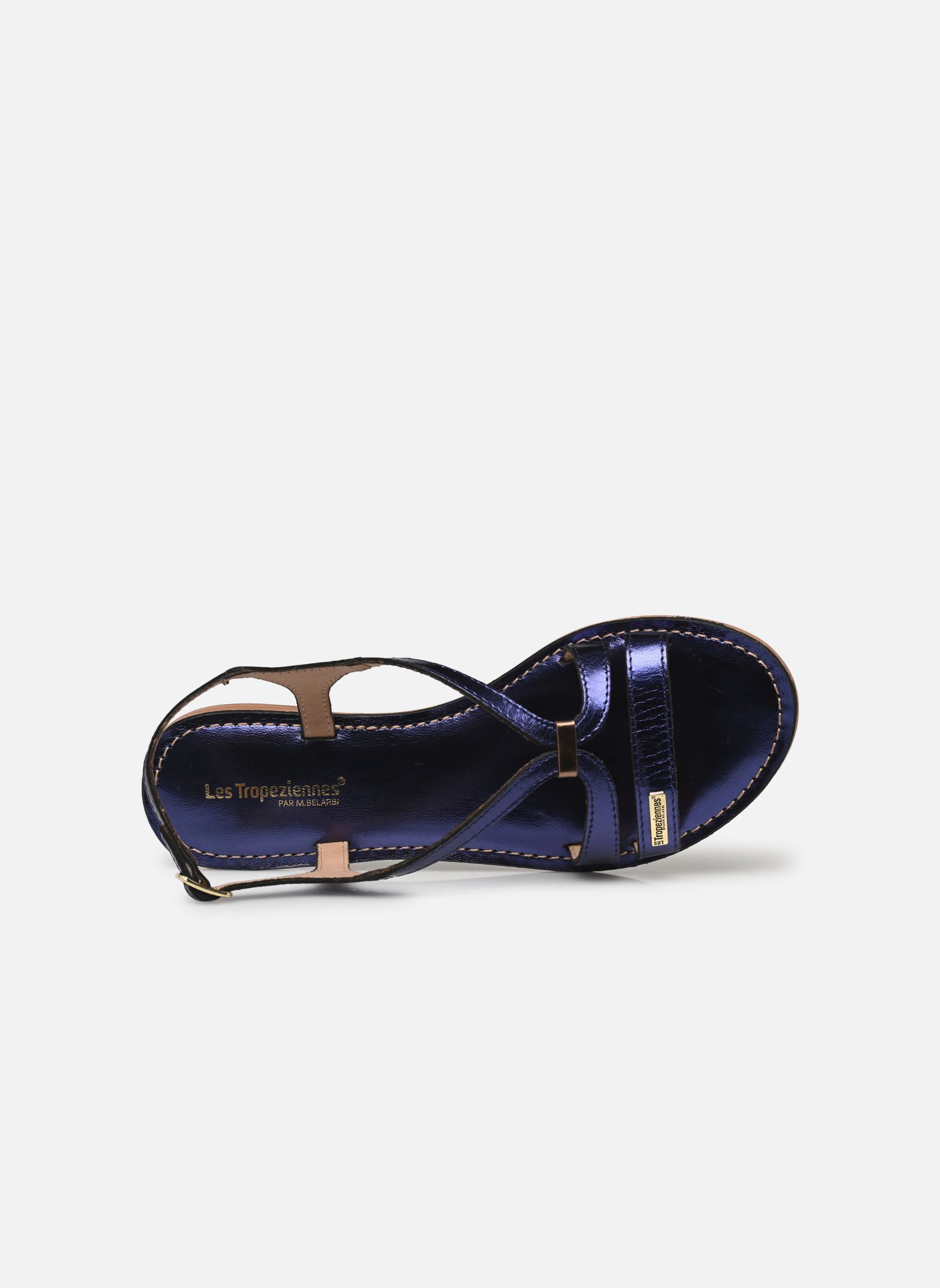 Sandales plates HAMOON femme bleu Les Tropéziennes par M Belarbi Sandales plates HAMOON femme bleu MARINE METAL