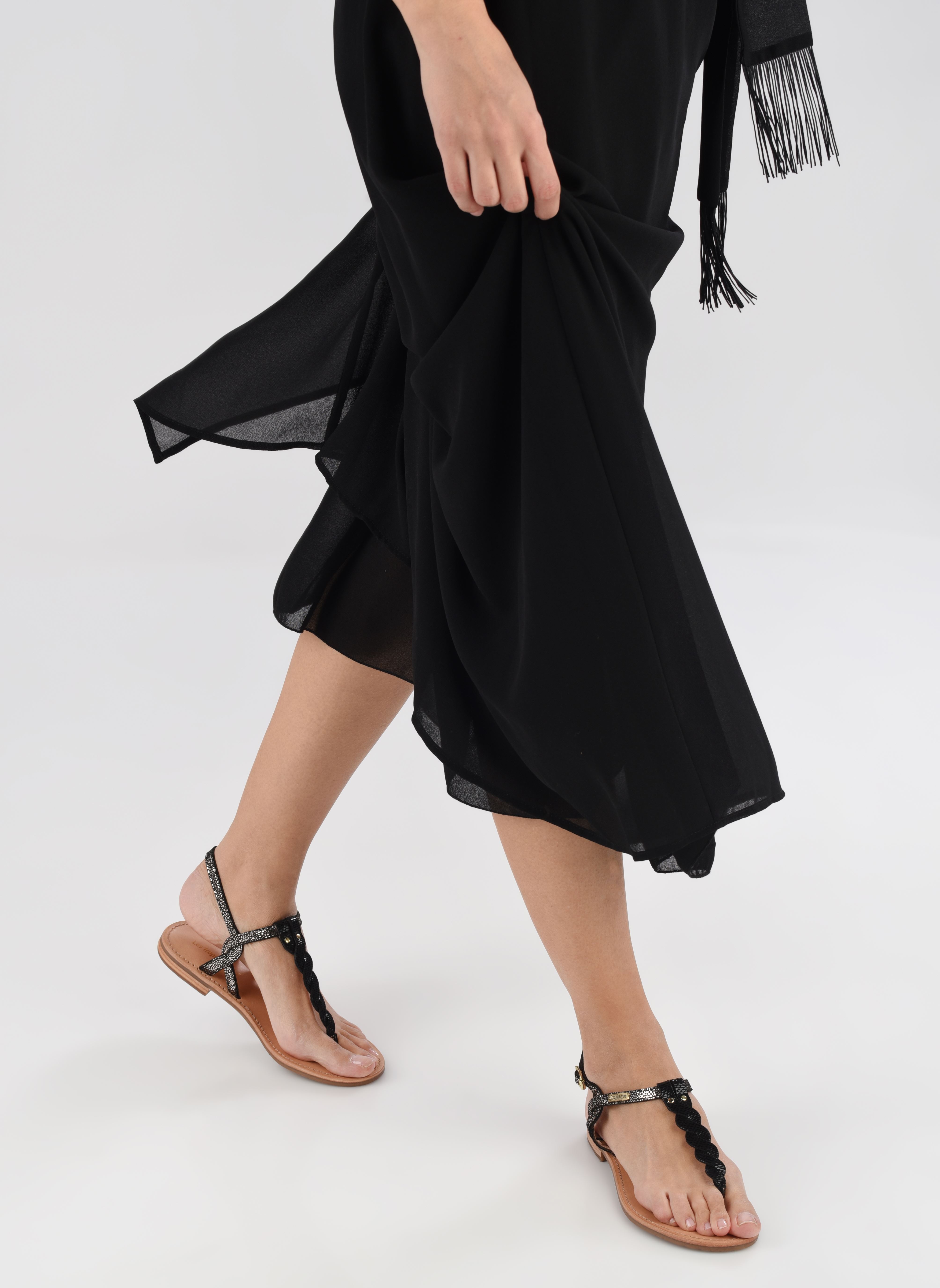 Sandali piatti HAMSONG donna nero Les Tropéziennes par M Belarbi Sandali piatti HAMSONG donna nero NOIR OR
