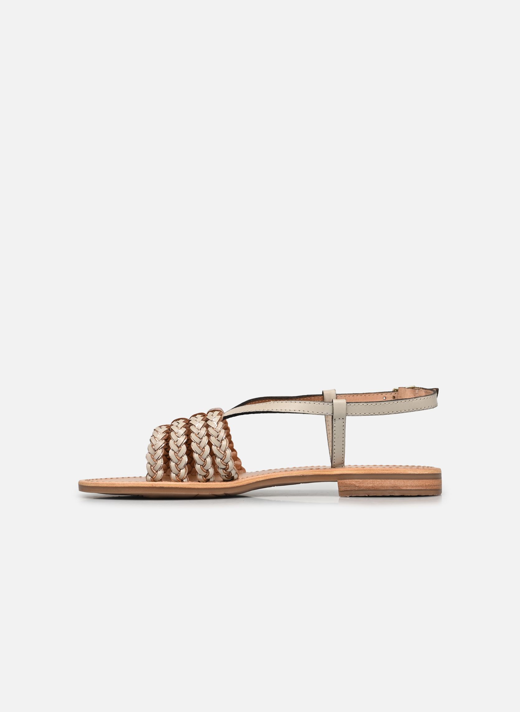 Platte sandalen HAPYLOU dames wit Les Tropéziennes par M Belarbi Platte sandalen HAPYLOU dames wit CREME