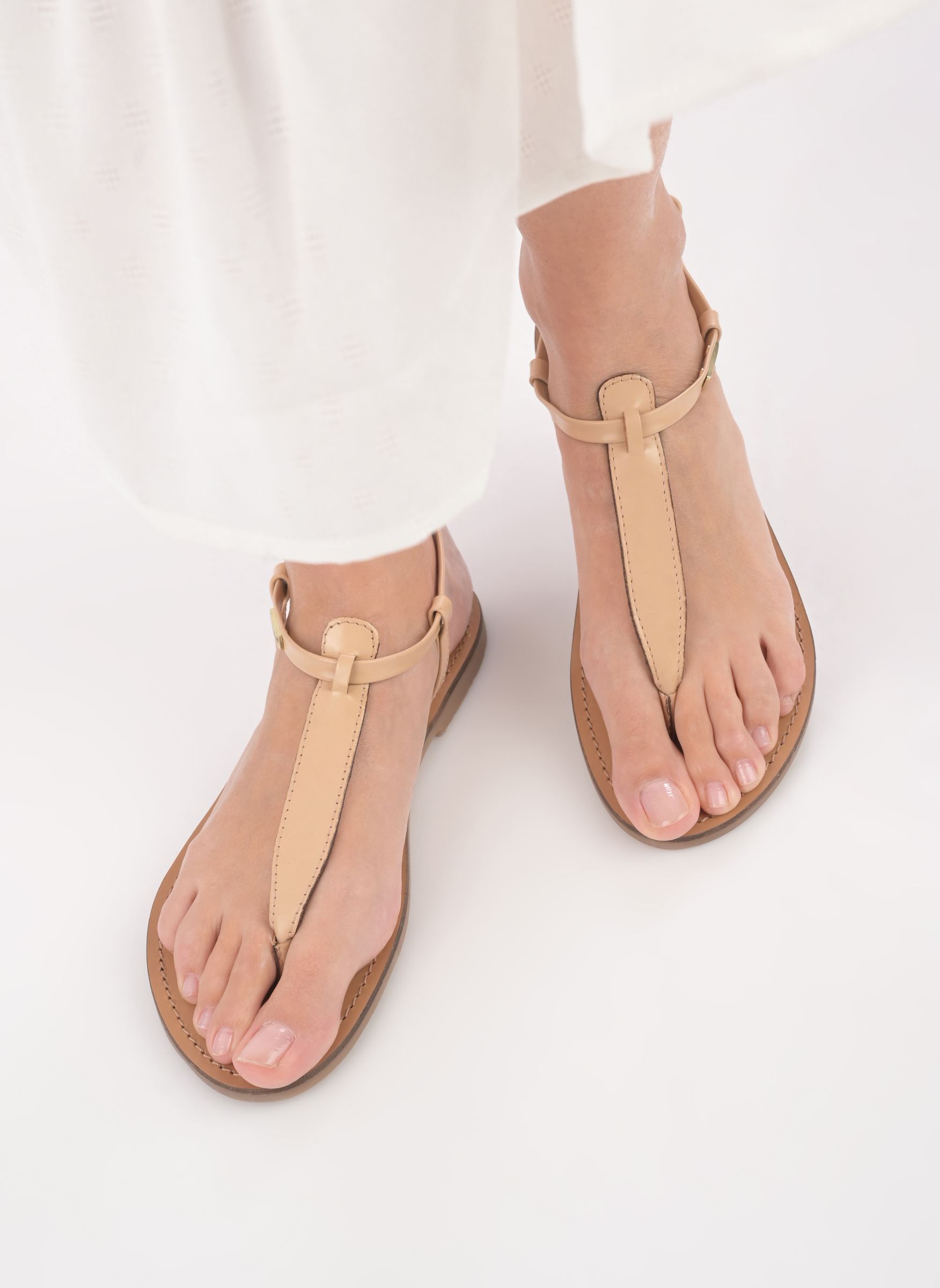 Platte sandalen HARVIL dames beige Les Tropéziennes par M Belarbi Platte sandalen HARVIL dames beige BEIGE