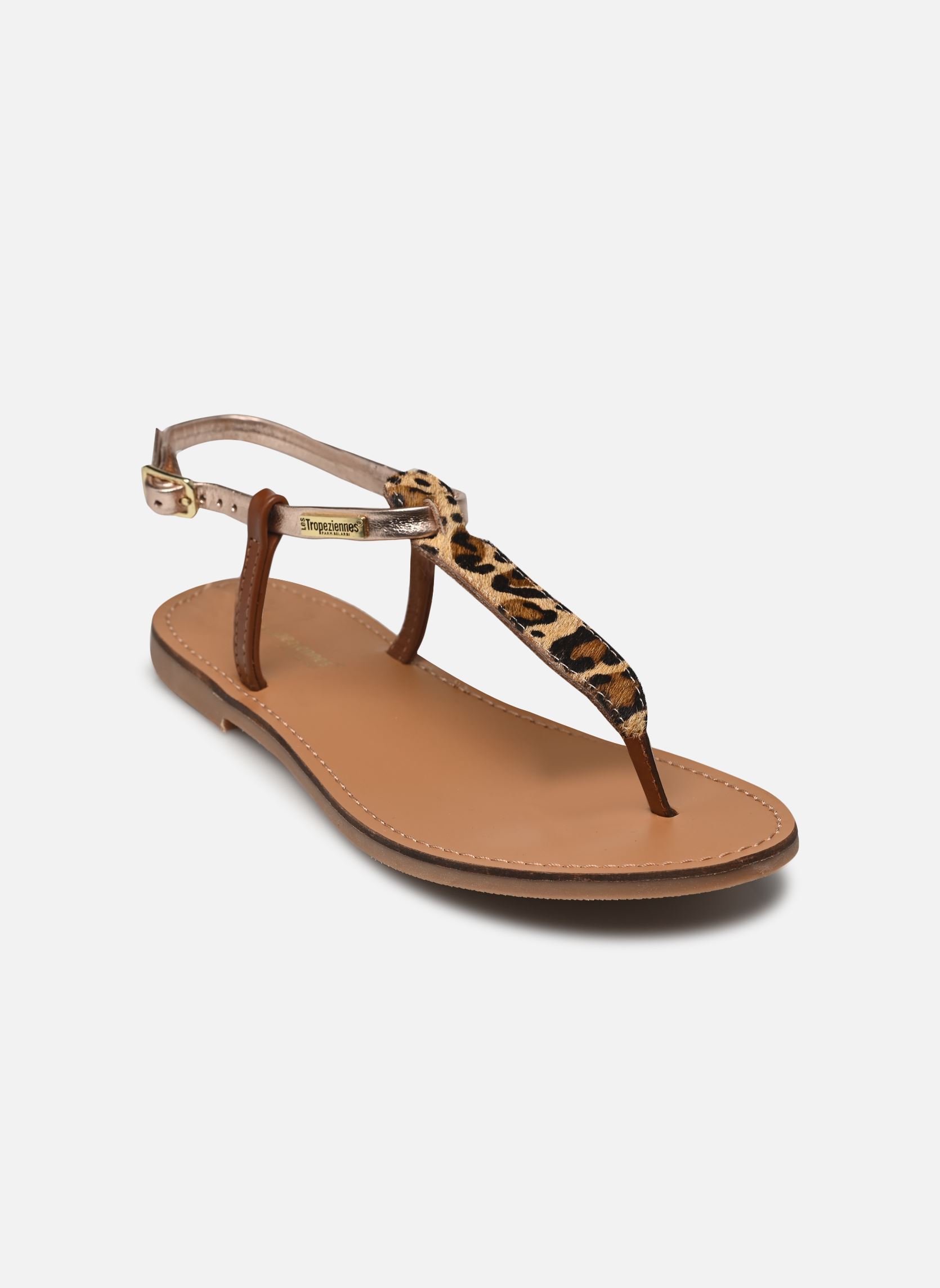 Platte sandalen HARVIL dames beige Les Tropéziennes par M Belarbi Platte sandalen HARVIL dames beige LEOPARD MULTI