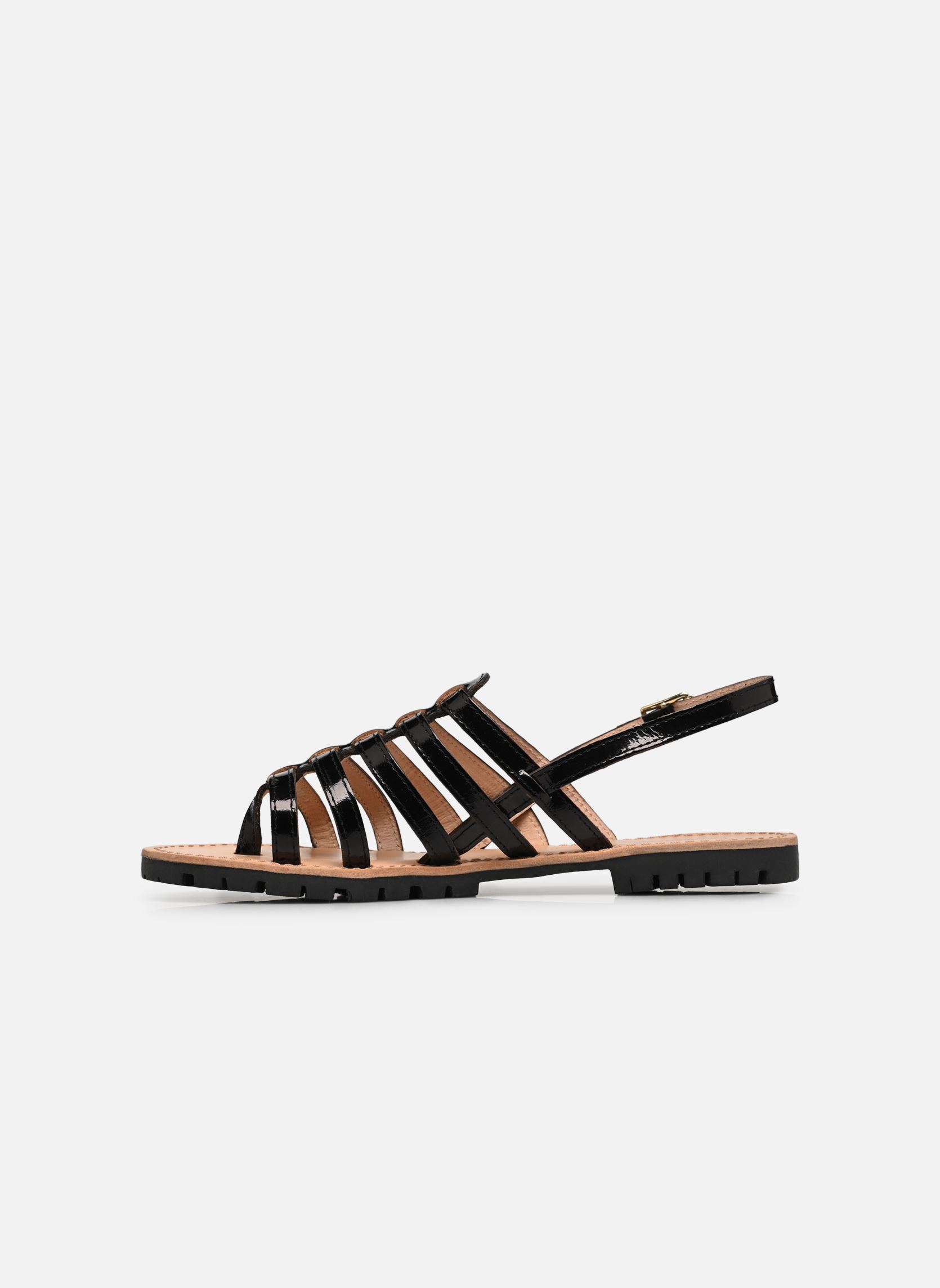 Flache Sandalen HEXACO damen schwarz Les Tropéziennes par M Belarbi Flache Sandalen HEXACO damen schwarz VERNI NOIR
