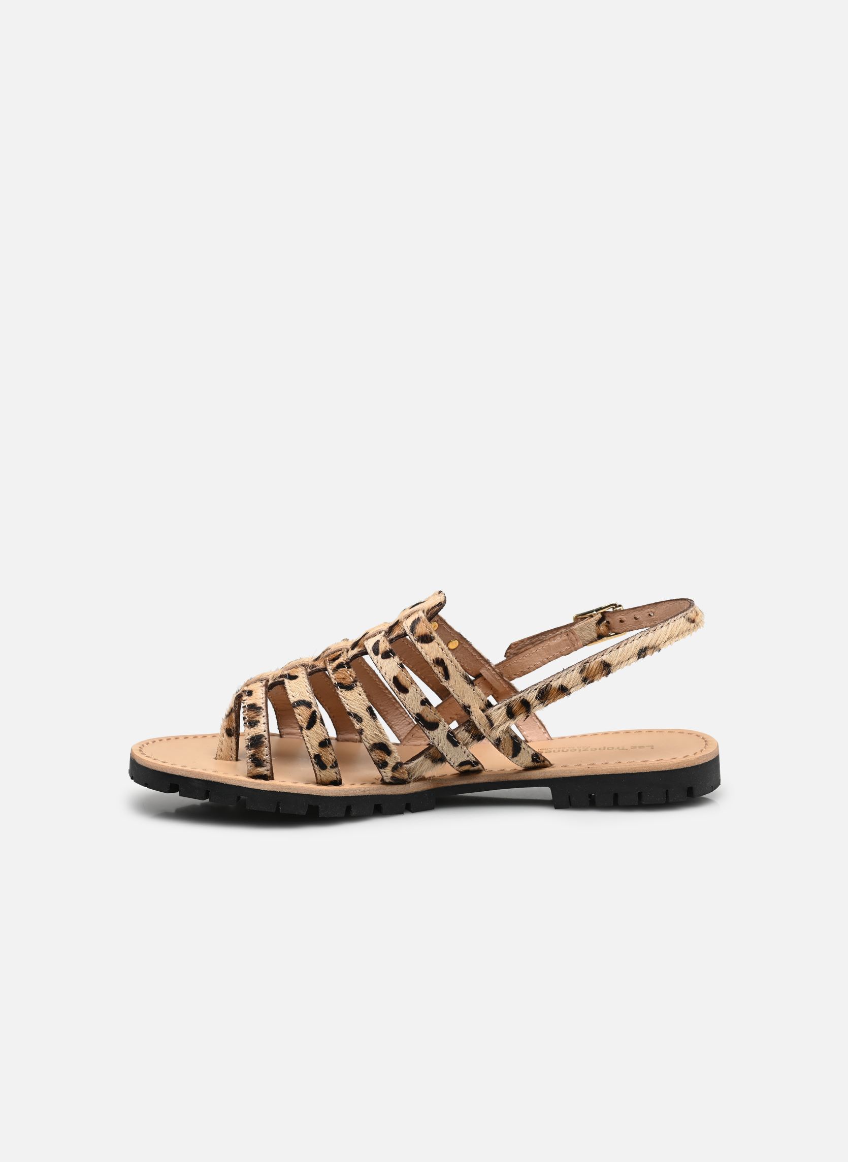 Sandalias planas HEXACO mujer beige Les Tropéziennes par M Belarbi Sandalias planas HEXACO mujer beige LEOPARD