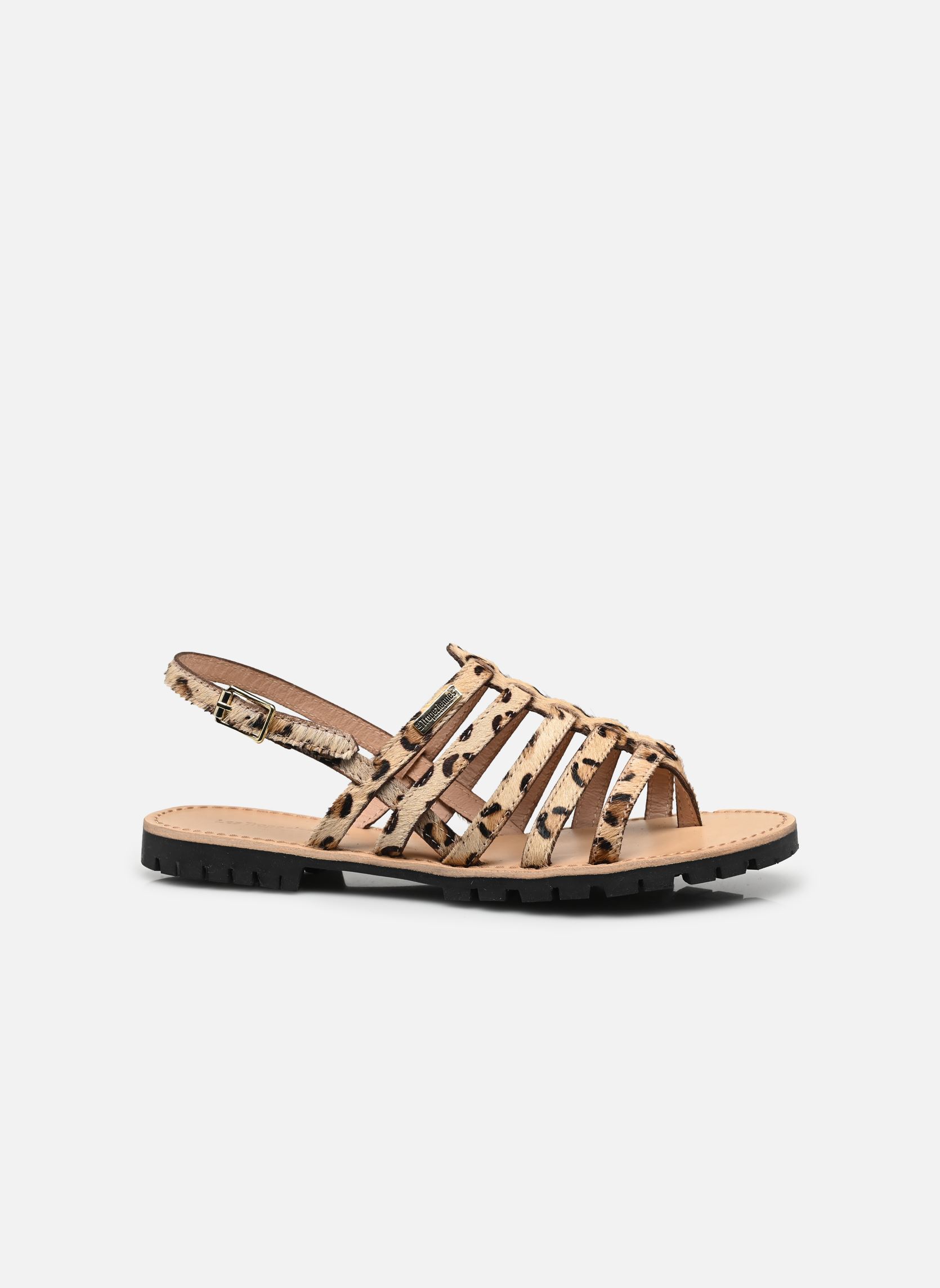 Sandalias planas HEXACO mujer beige Les Tropéziennes par M Belarbi Sandalias planas HEXACO mujer beige LEOPARD