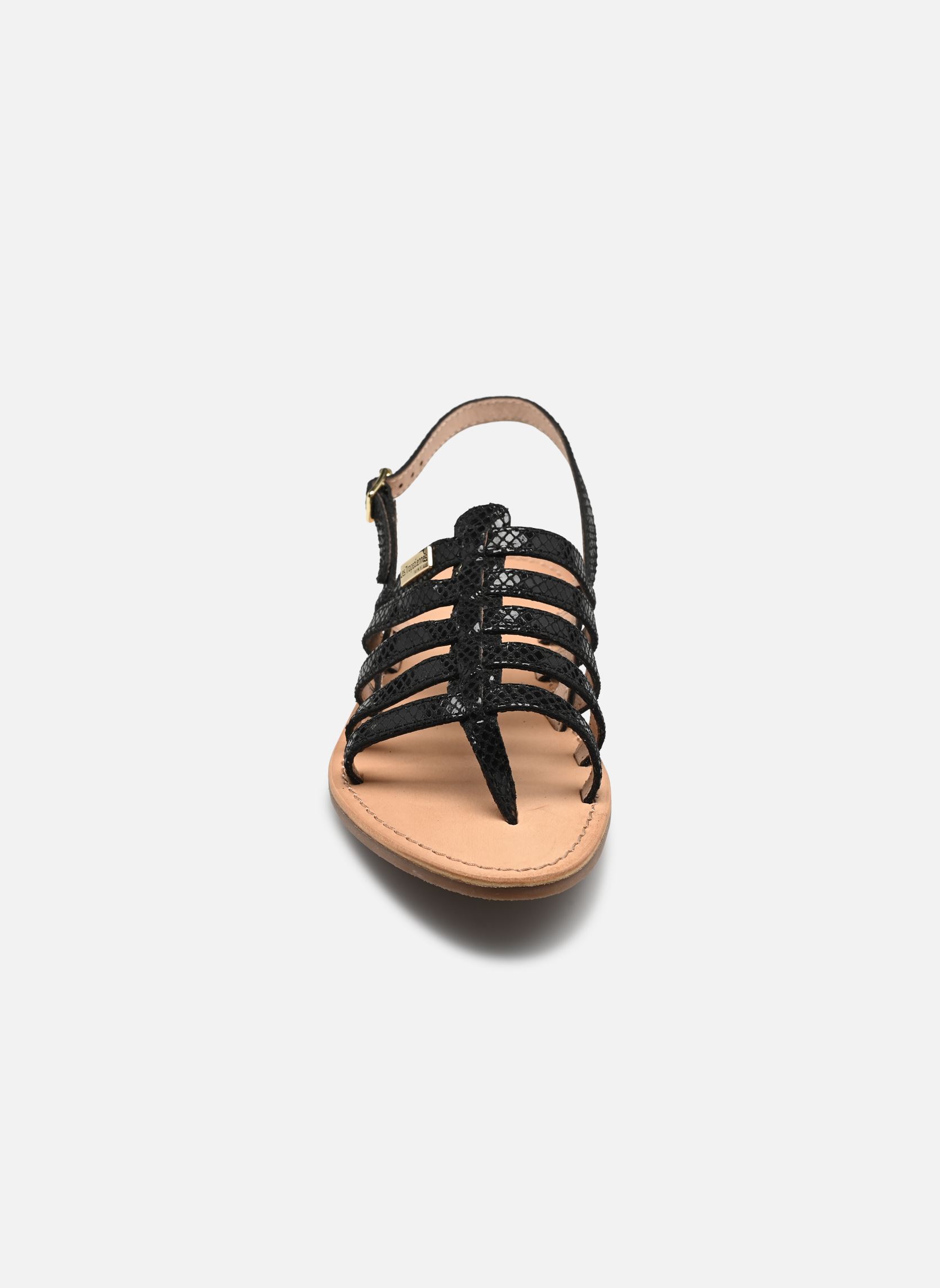 Flache Sandalen HIKA damen schwarz Les Tropéziennes par M Belarbi Flache Sandalen HIKA damen schwarz NOIR SERPENT