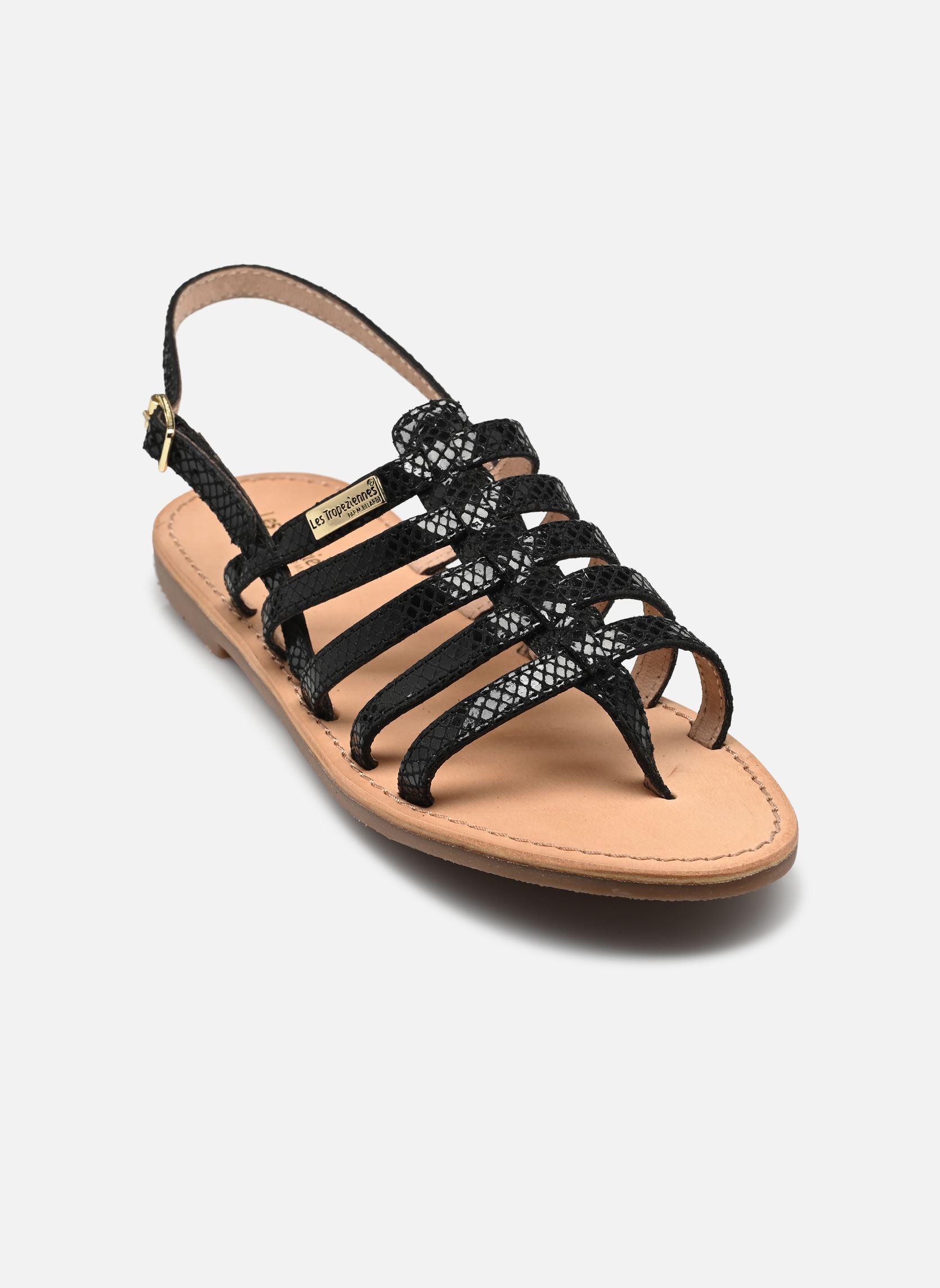 Flache Sandalen HIKA damen schwarz Les Tropéziennes par M Belarbi Flache Sandalen HIKA damen schwarz NOIR SERPENT