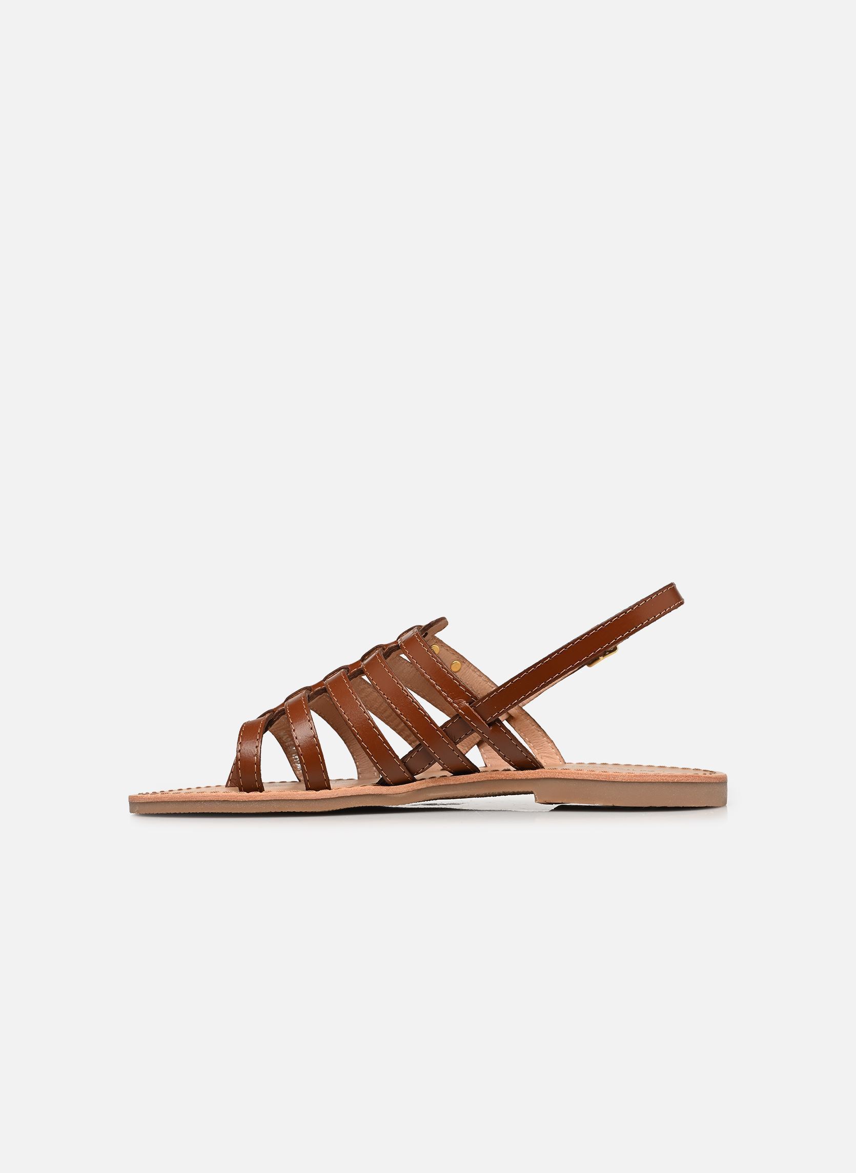 Sandales plates HIKA femme marron Les Tropéziennes par M Belarbi Sandales plates HIKA femme marron TAN