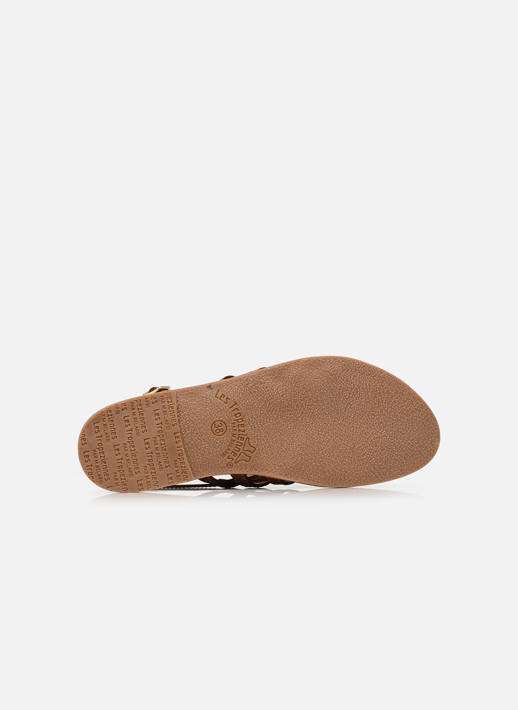 Sandales plates HIKA femme marron Les Tropéziennes par M Belarbi Sandales plates HIKA femme marron TAN