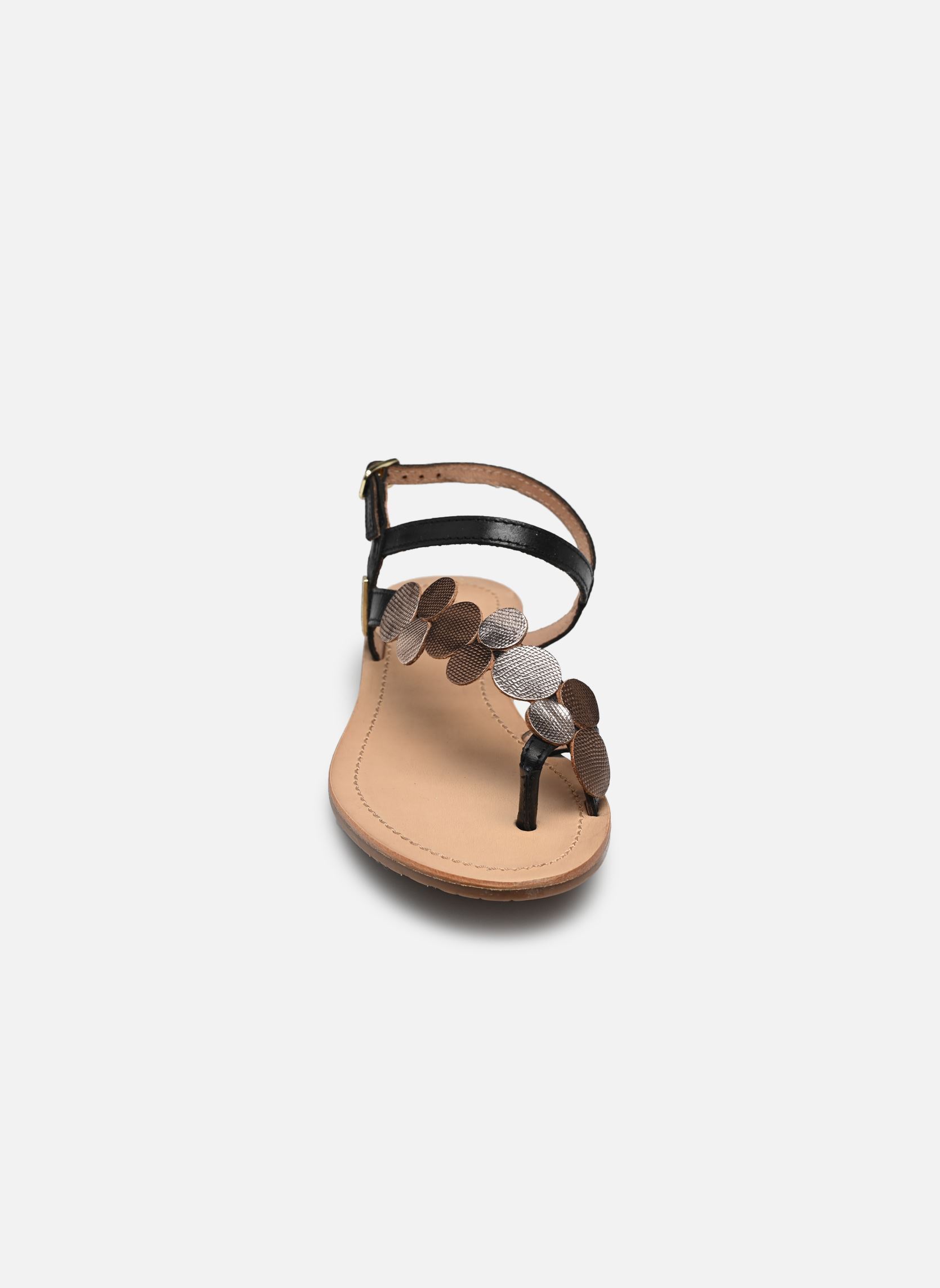 Platte sandalen HOLLY dames zwart Les Tropéziennes par M Belarbi Platte sandalen HOLLY dames zwart NOIR-OR