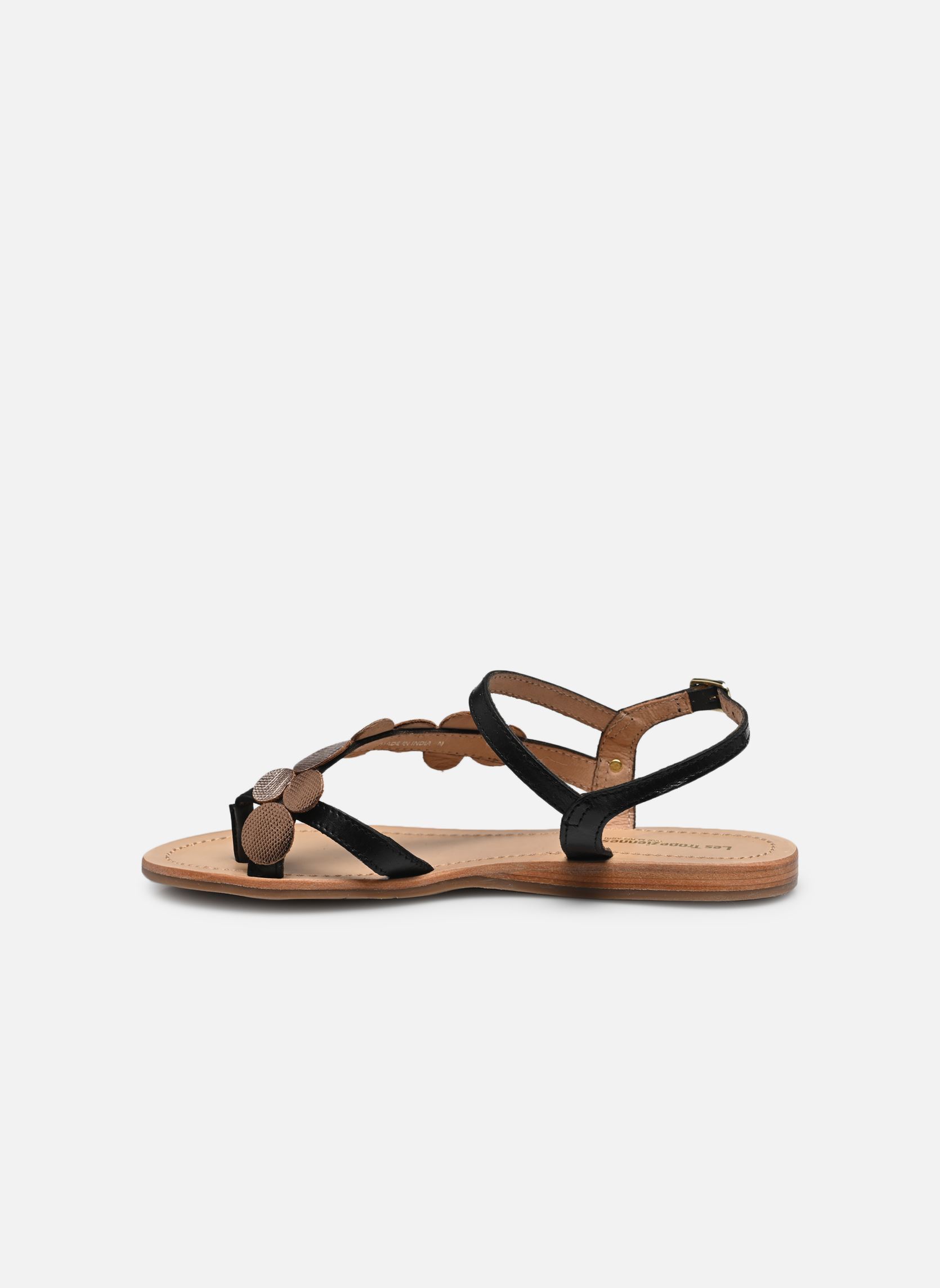 Platte sandalen HOLLY dames zwart Les Tropéziennes par M Belarbi Platte sandalen HOLLY dames zwart NOIR-OR