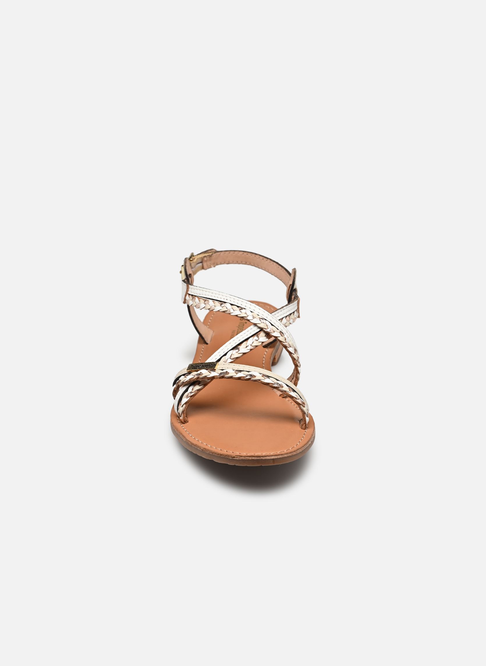 Platte sandalen HOMONGO dames wit Les Tropéziennes par M Belarbi Platte sandalen HOMONGO dames wit Creme multi