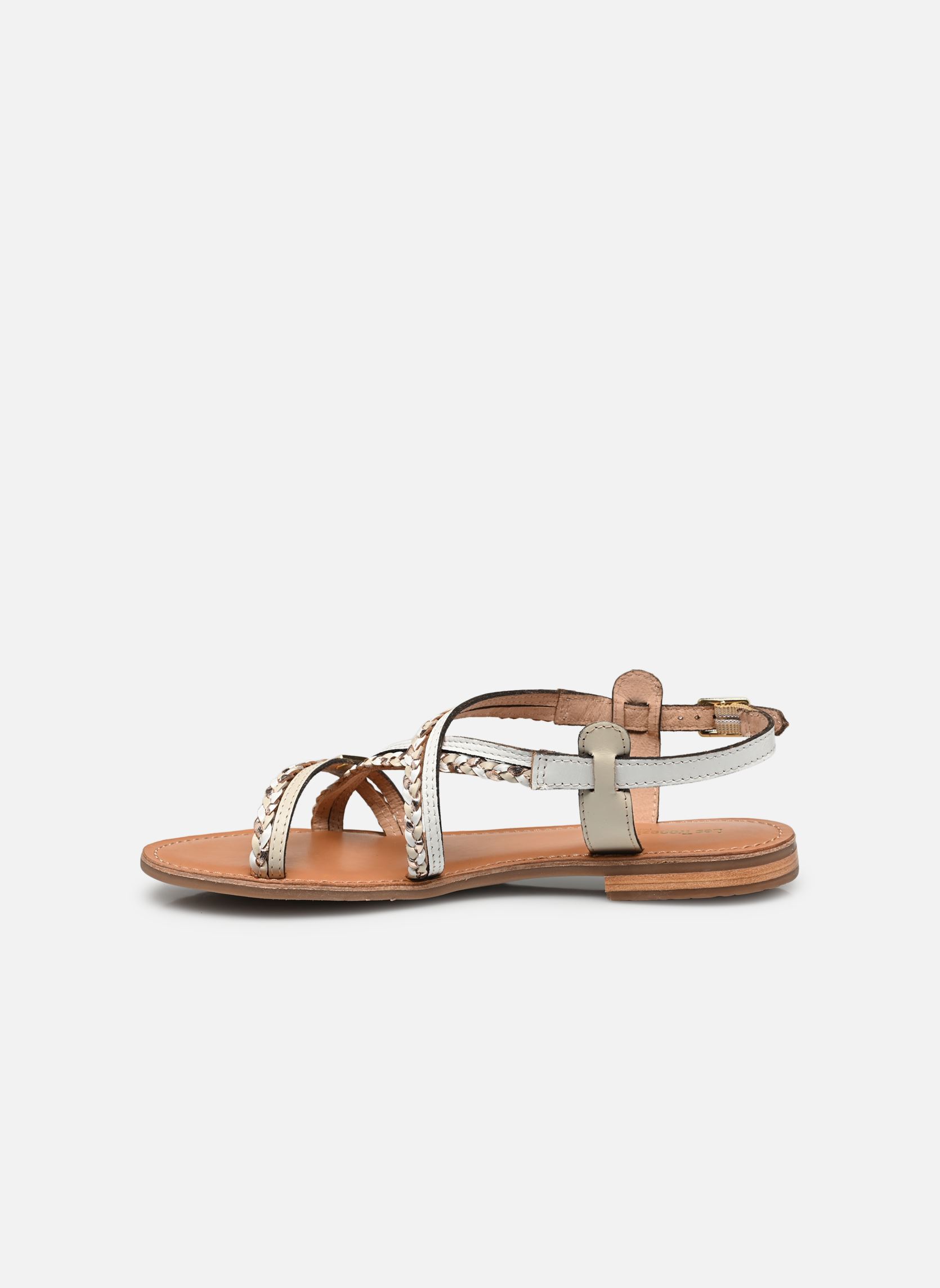 Platte sandalen HOMONGO dames wit Les Tropéziennes par M Belarbi Platte sandalen HOMONGO dames wit Creme multi