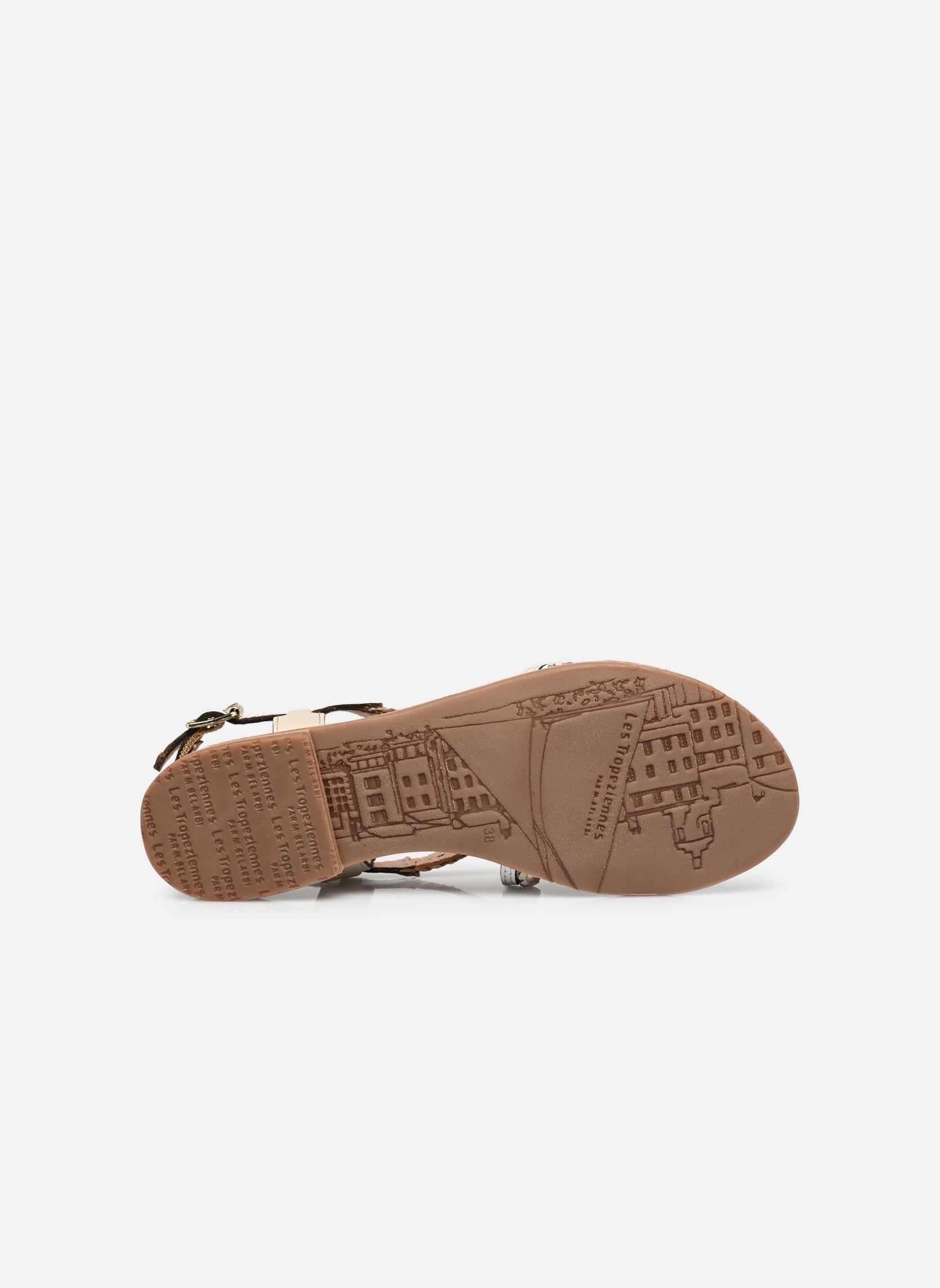 Platte sandalen HOMONGO dames wit Les Tropéziennes par M Belarbi Platte sandalen HOMONGO dames wit Creme multi
