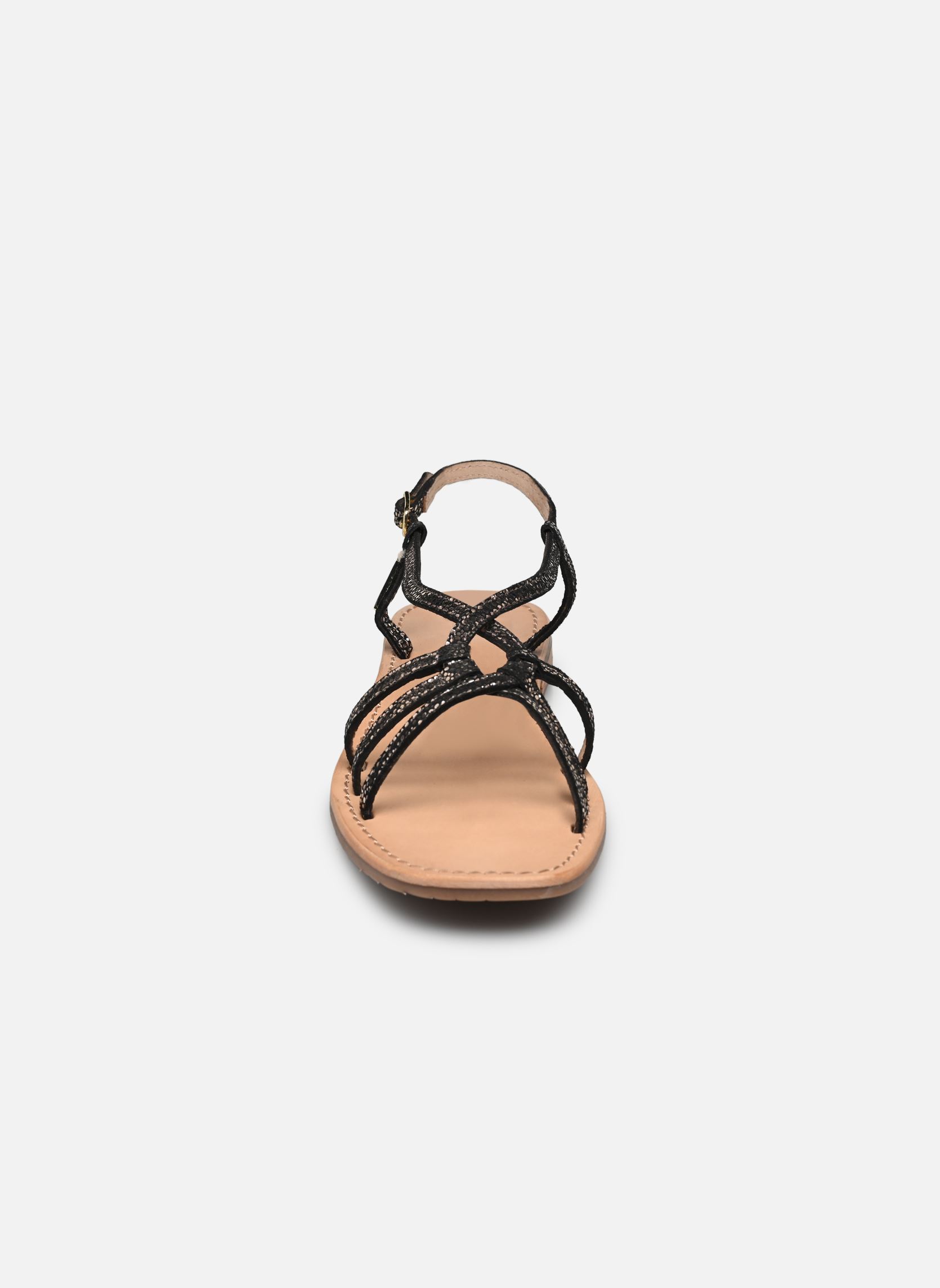 Platte sandalen HUDON dames zwart Les Tropéziennes par M Belarbi Platte sandalen HUDON dames zwart NOIR OR