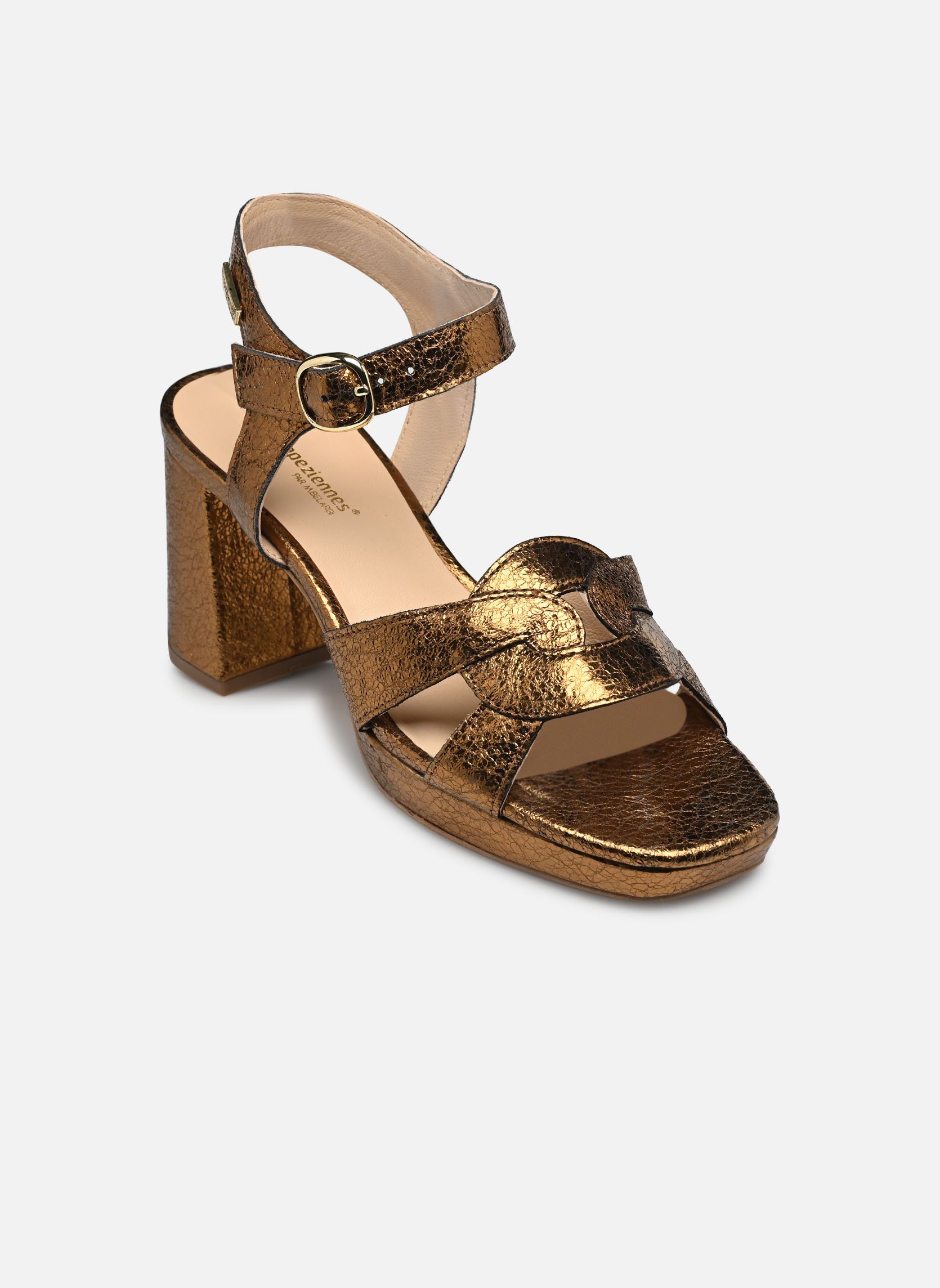 Sandales LINESS femme or et bronze Les Tropéziennes par M Belarbi Sandales LINESS femme or et bronze Bronze