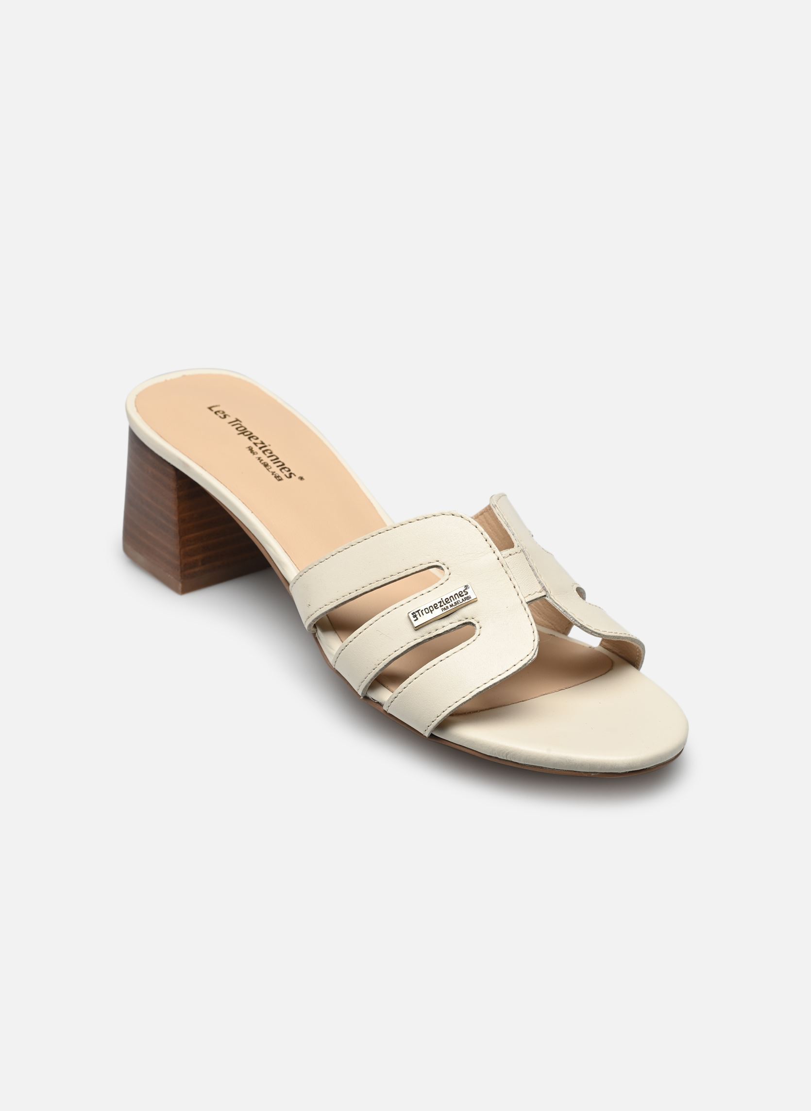 Zuecos y mules LIVIA mujer blanco Les Tropéziennes par M Belarbi Zuecos y mules LIVIA mujer blanco Creme