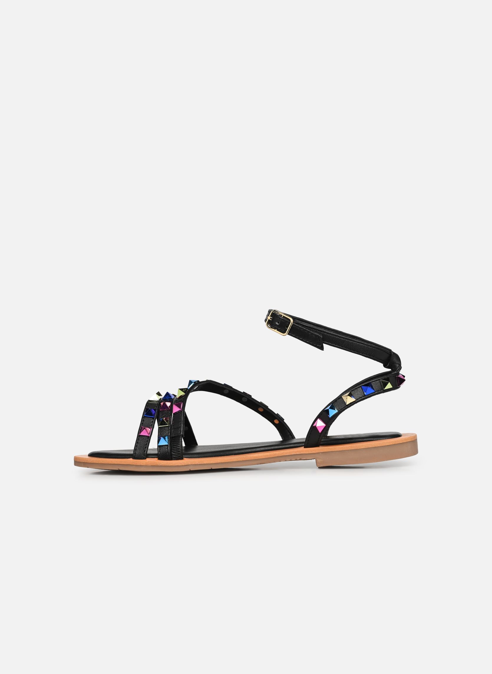 Flache Sandalen OKARI damen schwarz Les Tropéziennes par M Belarbi Flache Sandalen OKARI damen schwarz NOIR MULTI