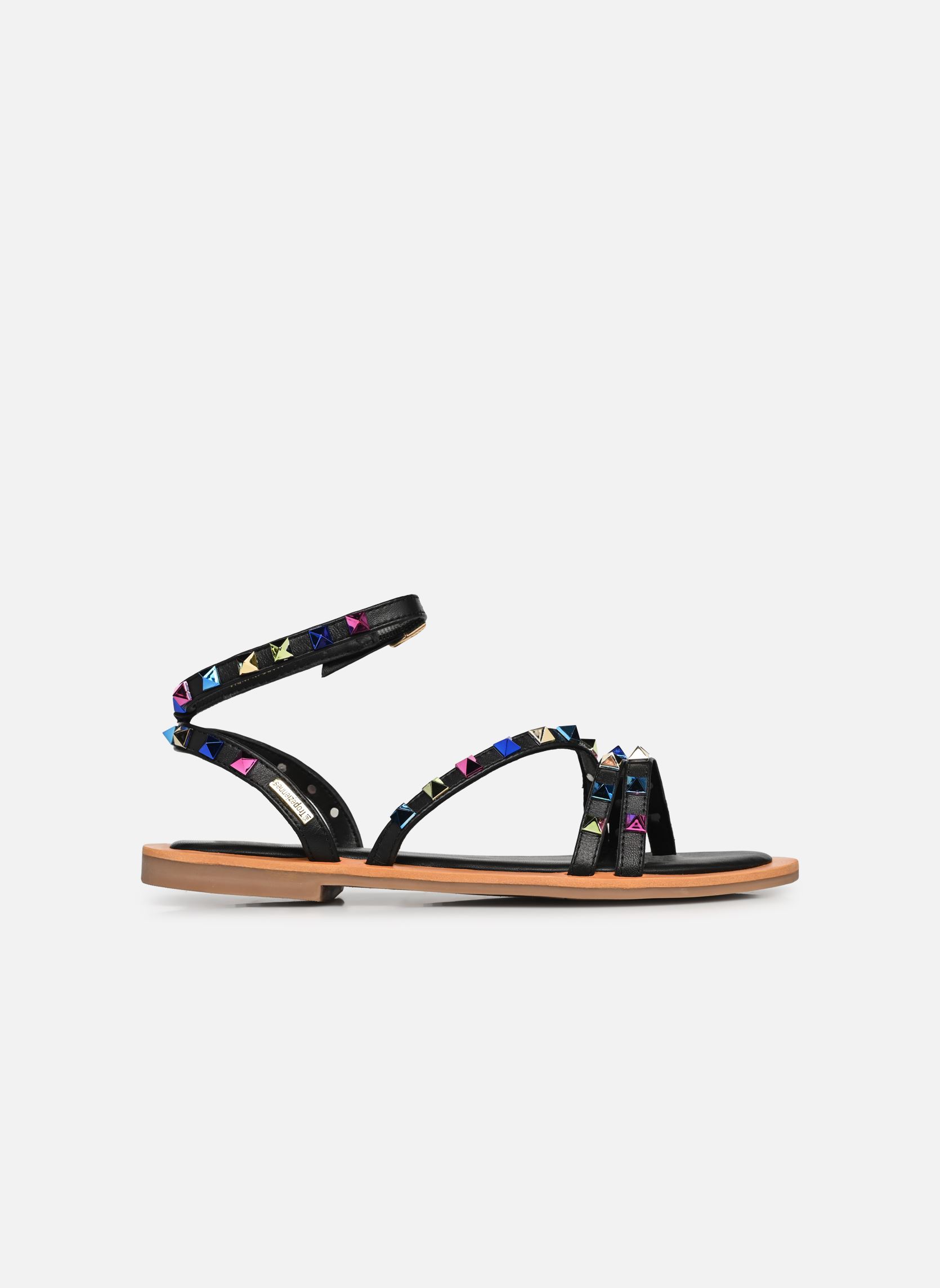 Flache Sandalen OKARI damen schwarz Les Tropéziennes par M Belarbi Flache Sandalen OKARI damen schwarz NOIR MULTI