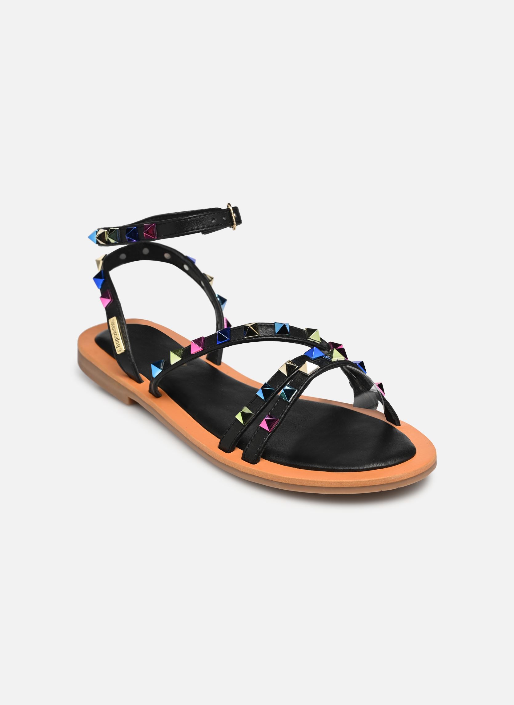 Flache Sandalen OKARI damen schwarz Les Tropéziennes par M Belarbi Flache Sandalen OKARI damen schwarz NOIR MULTI