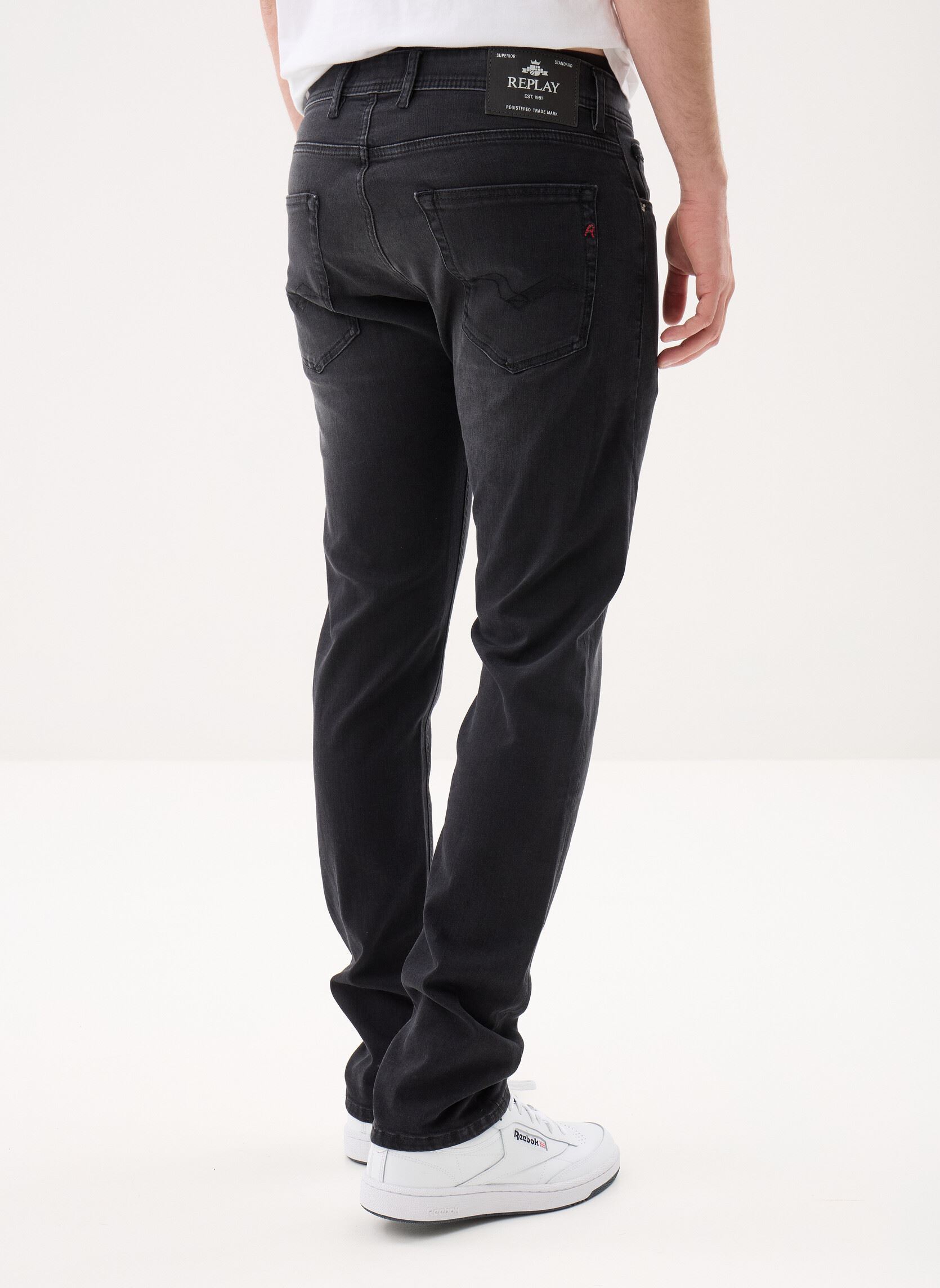Jeans GROVER jean tapered homme noir Replay Jeans GROVER jean tapered homme noir Black