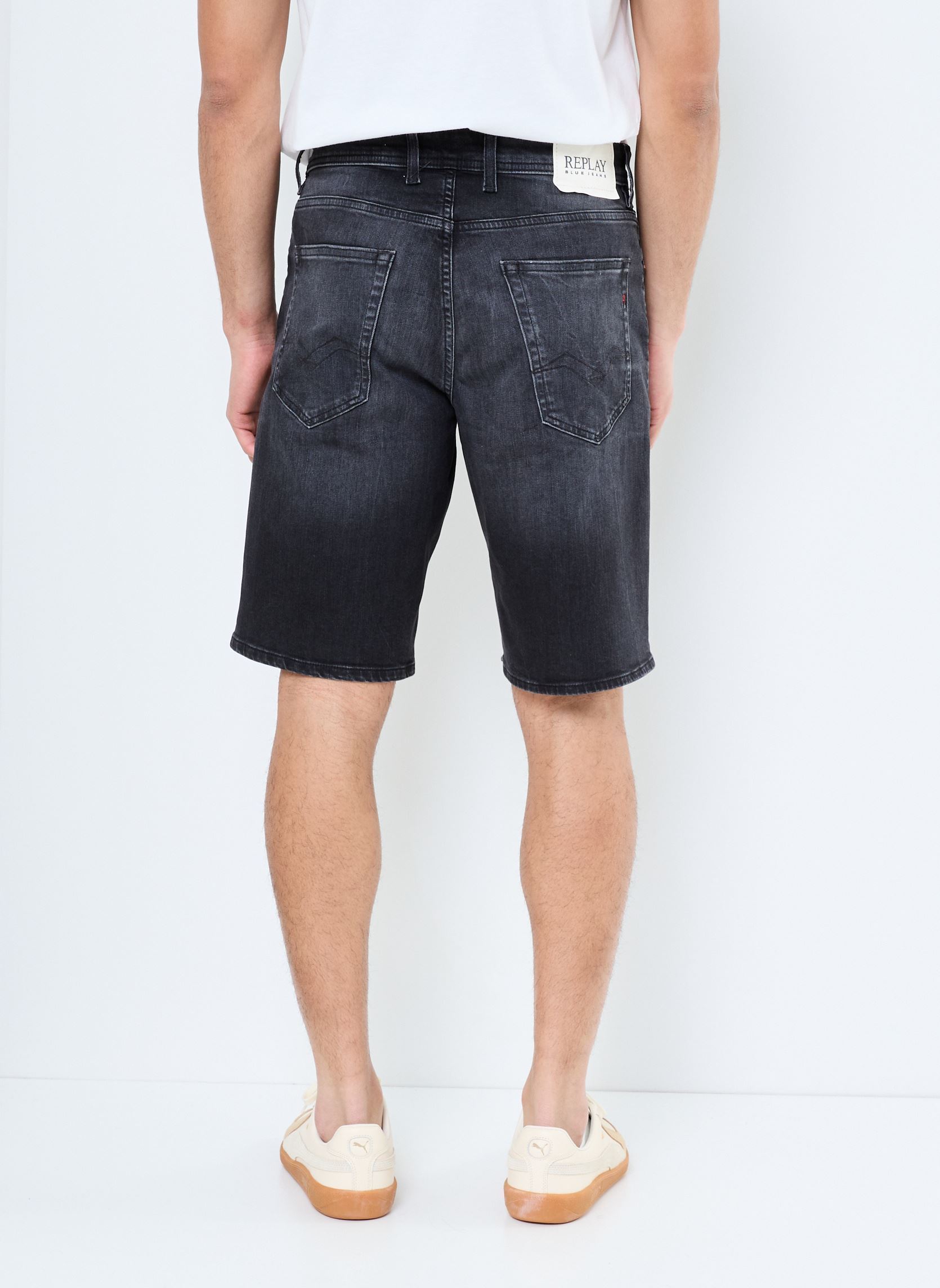 Jeansshorts Grover Short herren schwarz Replay Jeansshorts Grover Short herren schwarz BLACK DELAVÈ