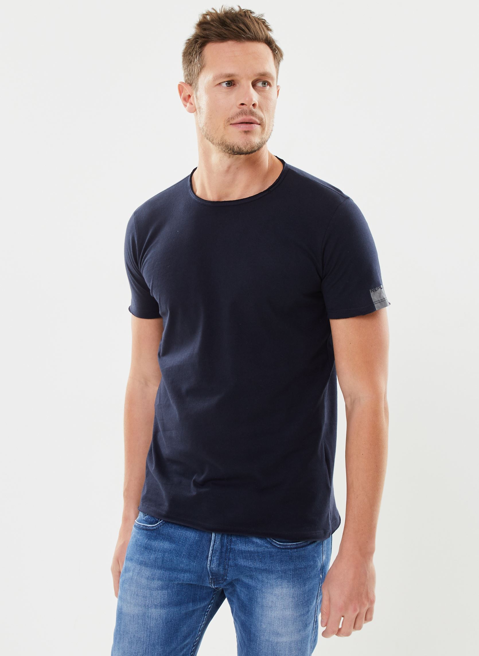 Vêtements Replay T shirt col rond basic pour Accessoires - vue 2