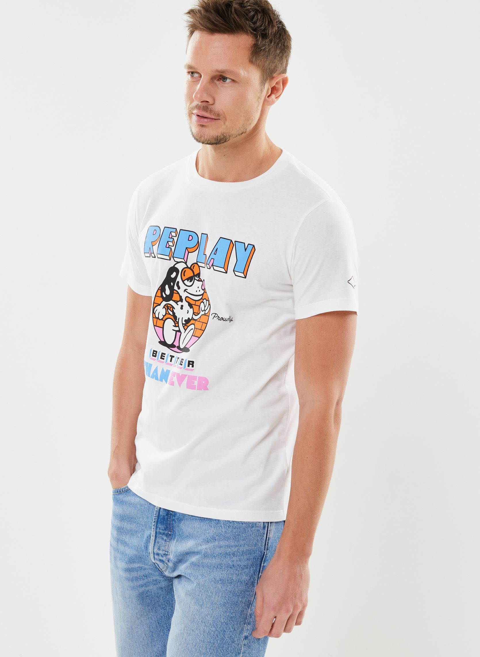 Vêtements Replay T shirt col rond pour Accessoires