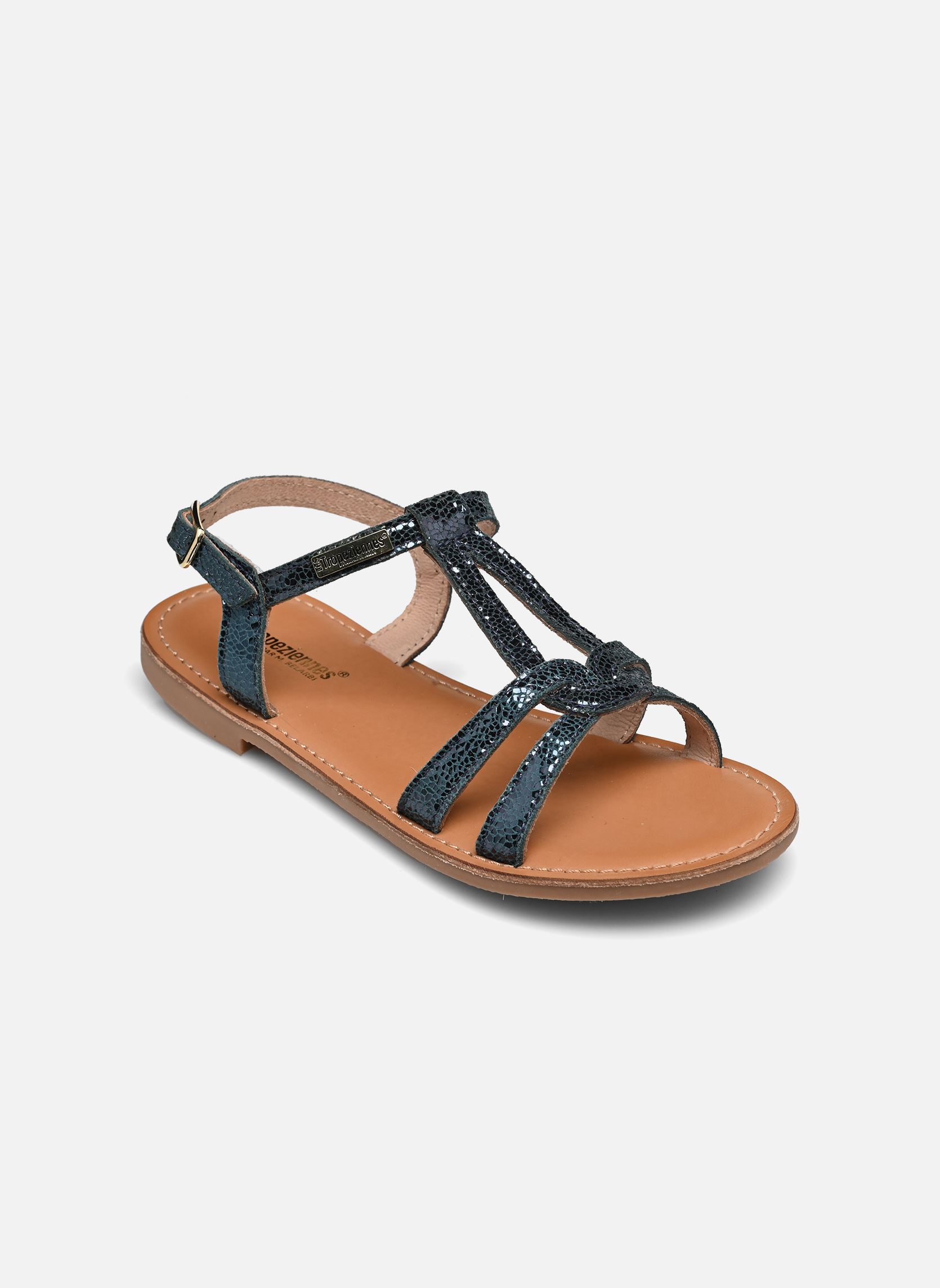 Sandales BACKLE fille bleu Les Tropéziennes par M Belarbi Sandales BACKLE fille bleu Turquoise