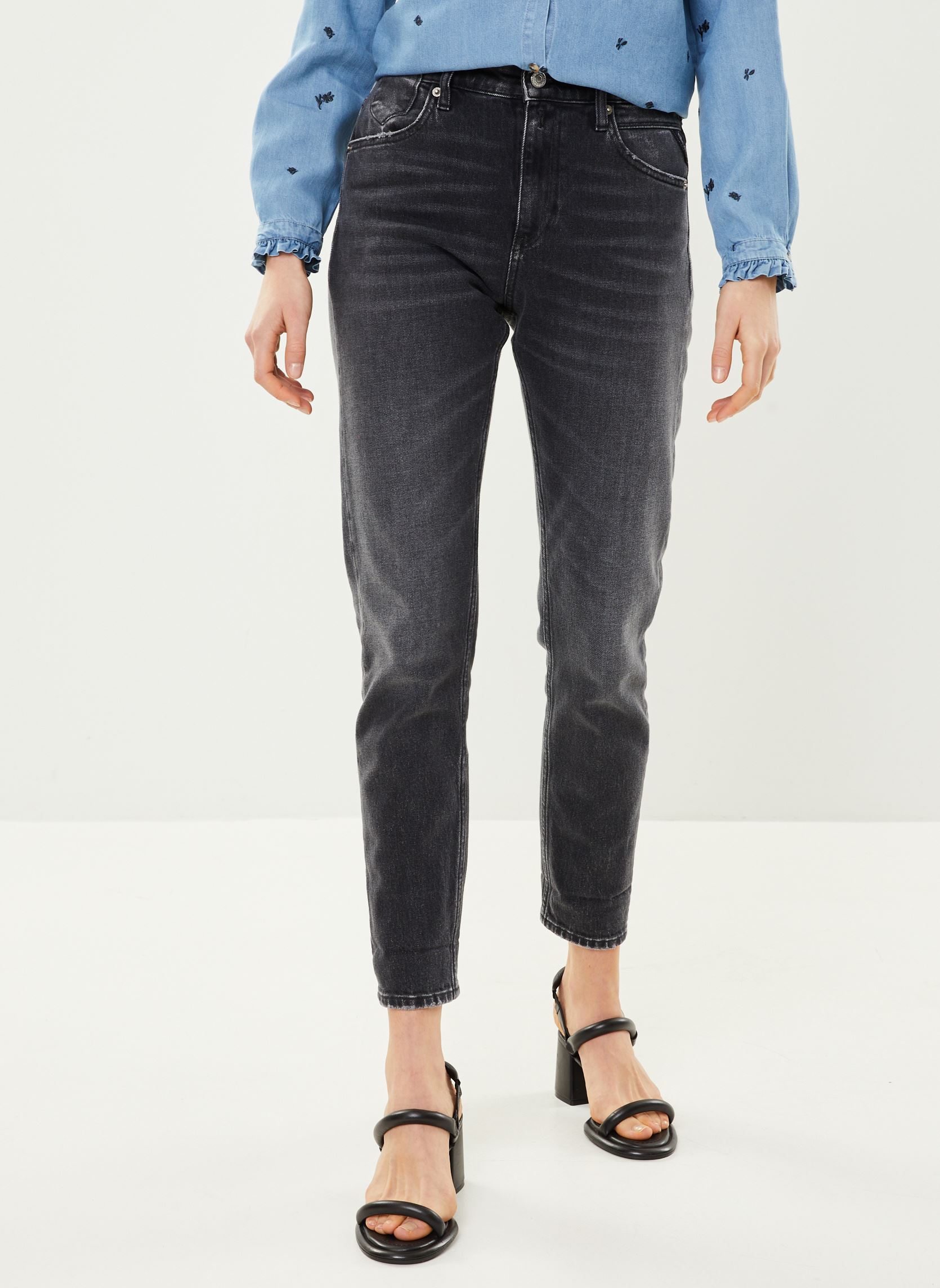 Vêtements Replay MAIJKE jean coupe droit delavé pour Accessoires
